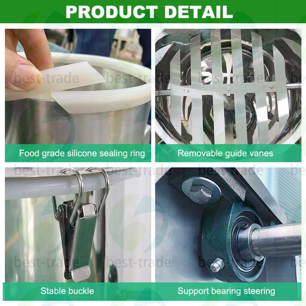 Lab Dry Powder Blender 10L 110V Electric Powder Mixer Dough Powder Drum