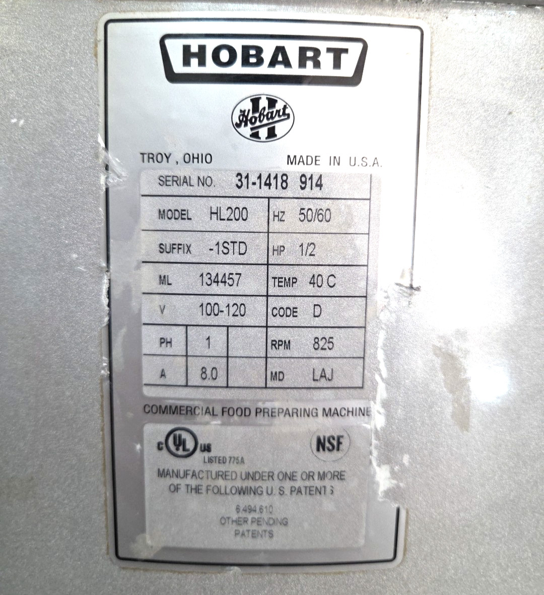 HL200 HOBART 20 Quart Mixer With NEW HOOK and BOWL – 1PH – Watch Running Video!