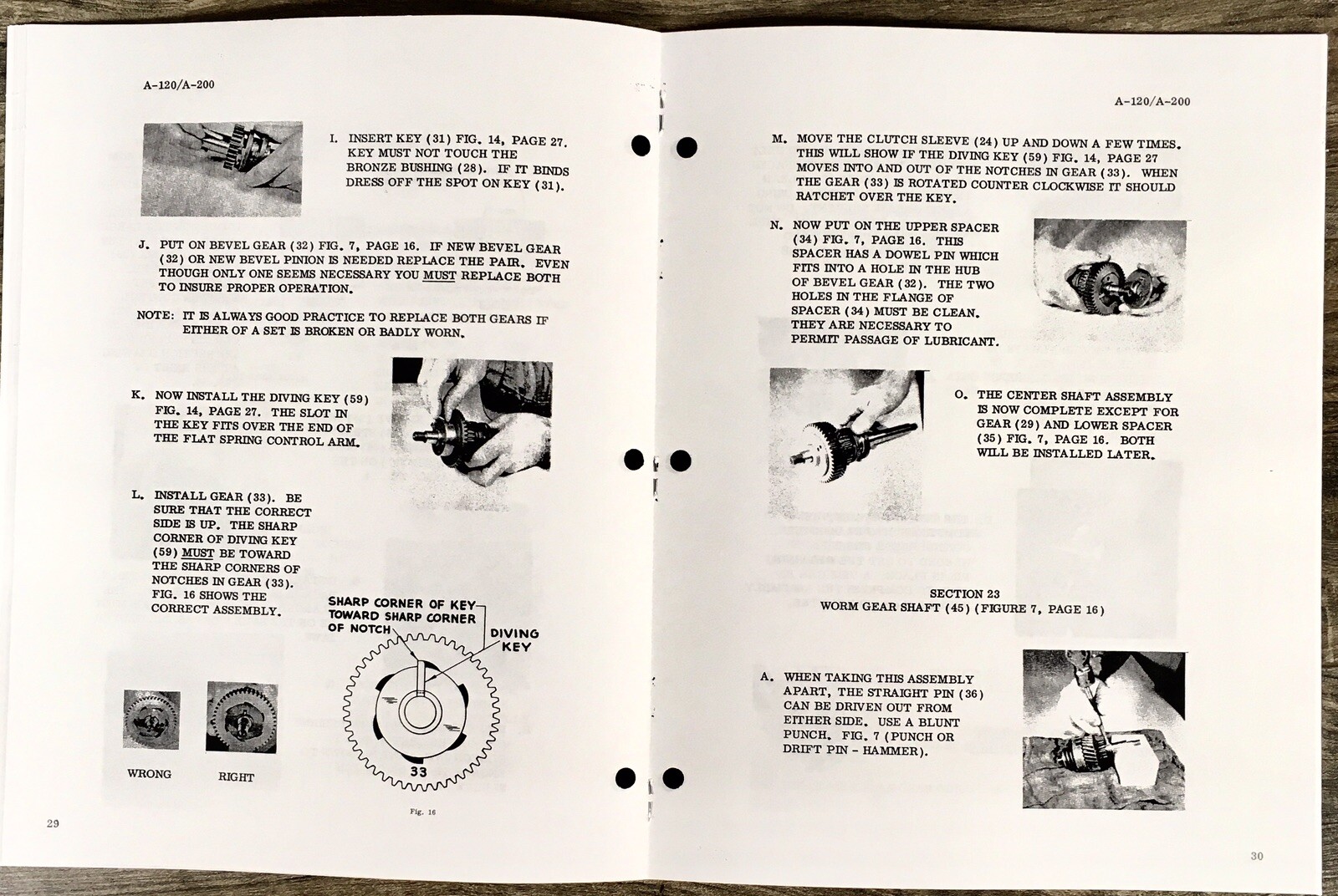 Hobart A120 A200 Mixer Shop Manual Technical Service Repair Book