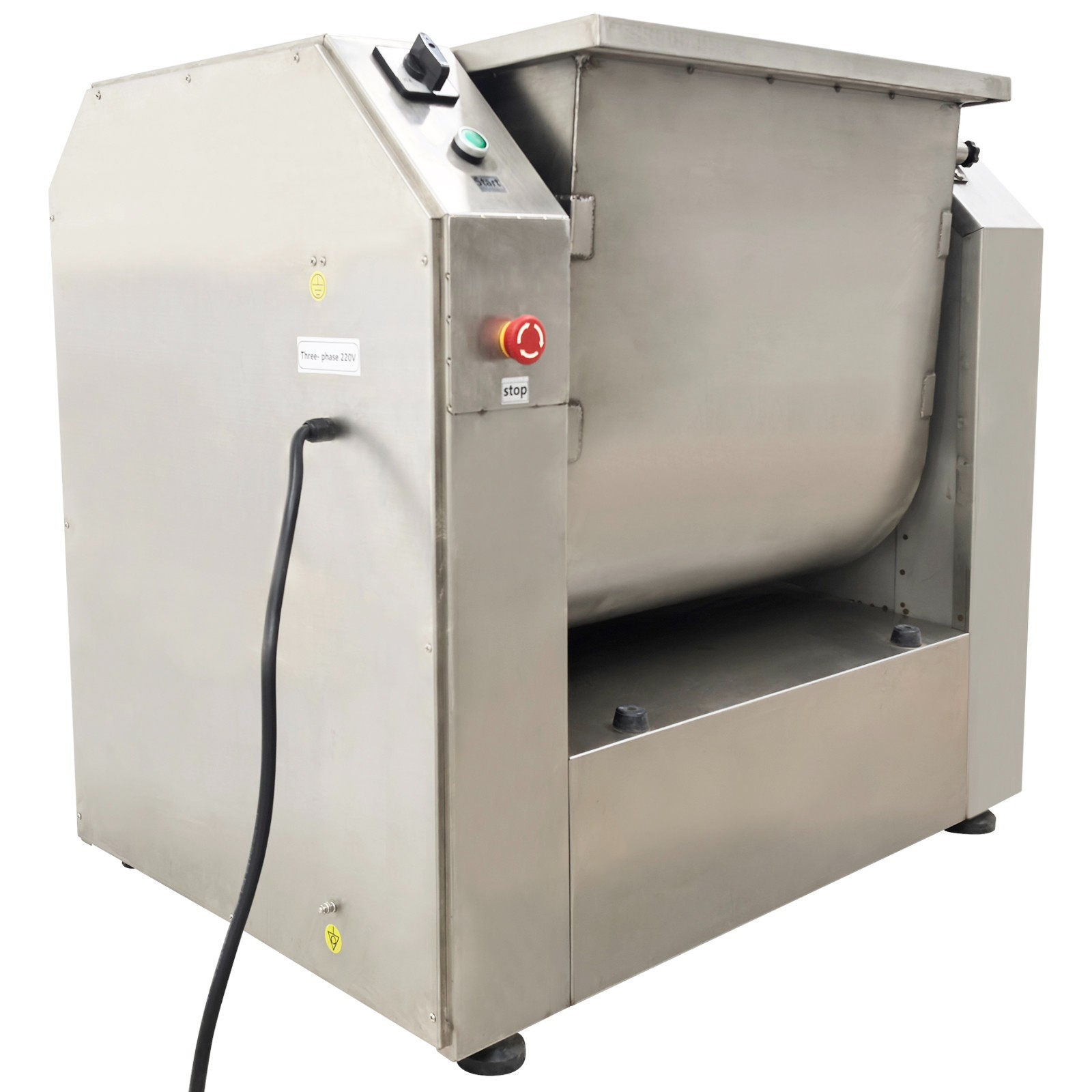 PreAsion 110LB Commercial Dough Mixer 220V Electric Dough Mixing Machine 3-phase