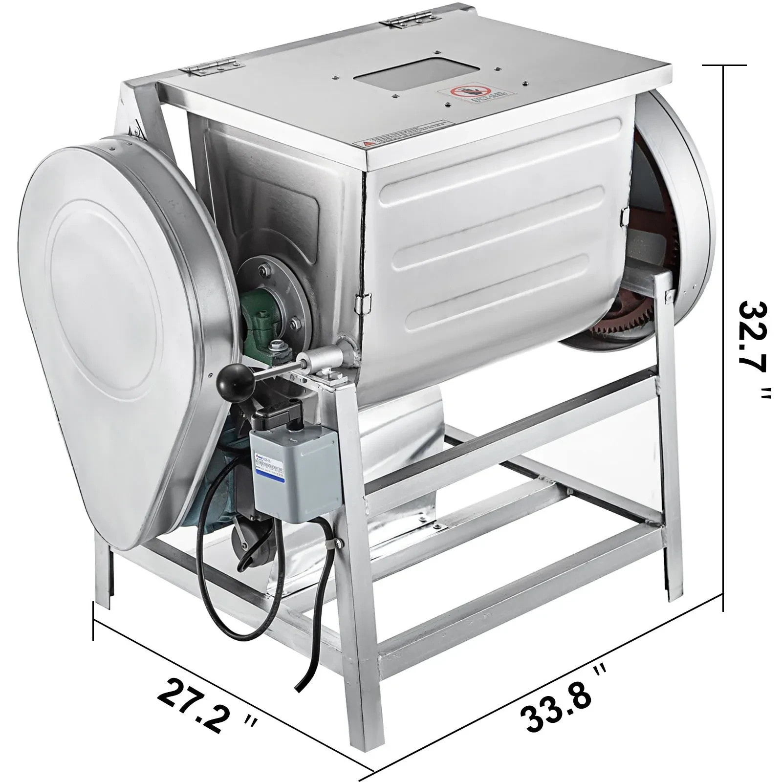 VEVOR 50 Qt Commercial Dough Mixer 110V 2200W 25kg Stainless Steel Bakery