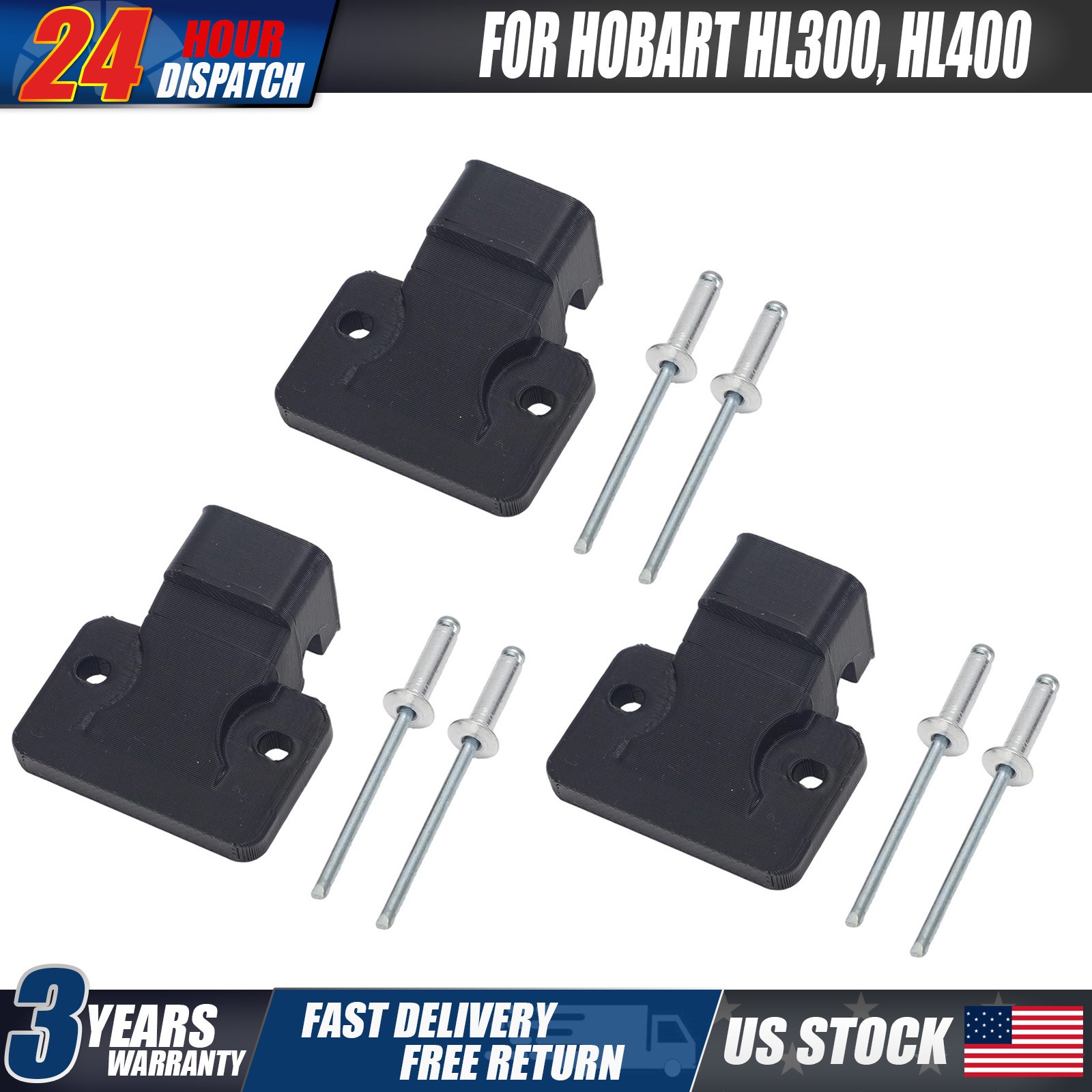 3PCS Safety Guard Holder Replacement for Hobart HL300 HL400 Mixer Repair kit