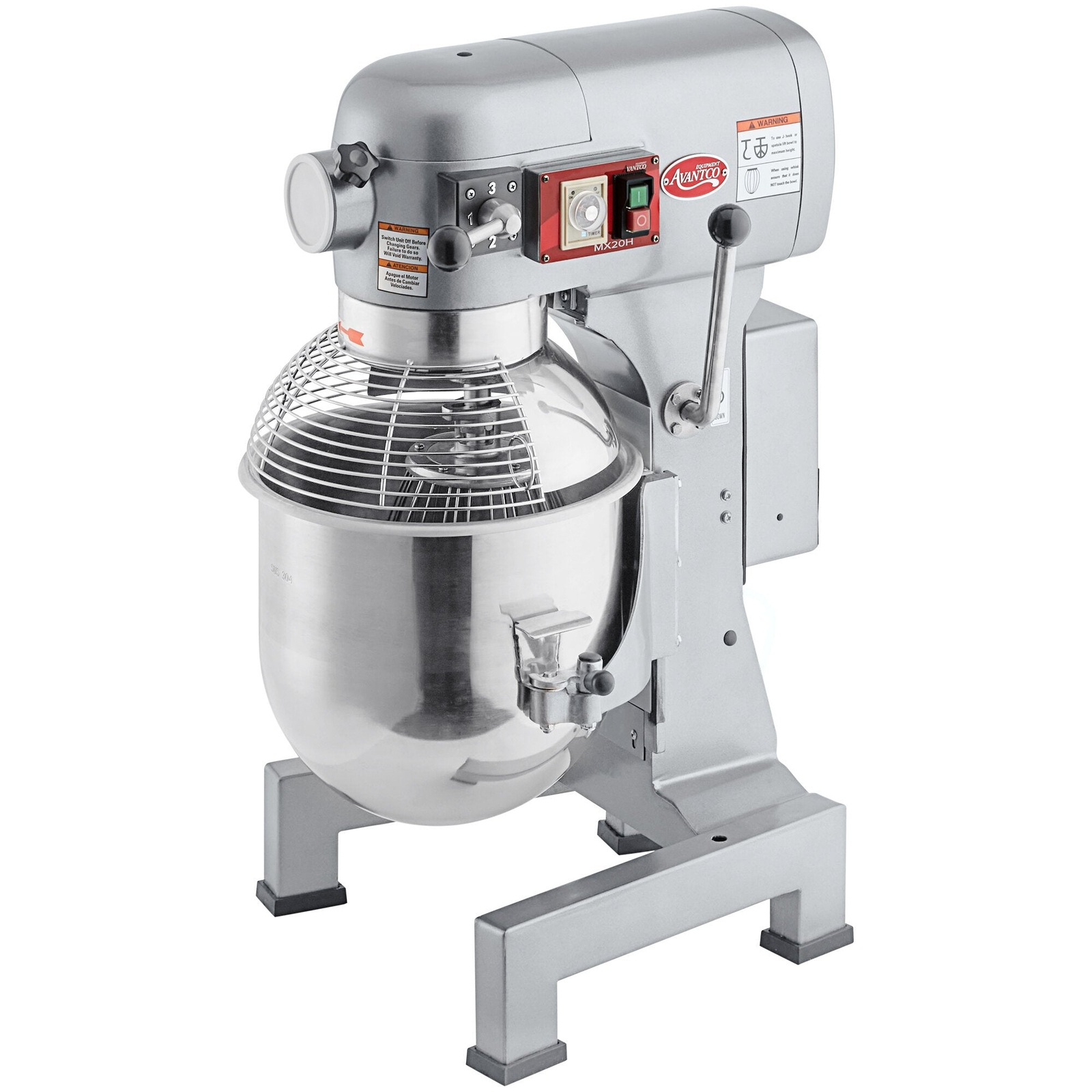 20 Qt. Planetary Stand Mixer with Guard & Standard Accessories – 120V, 1 1/2 hp