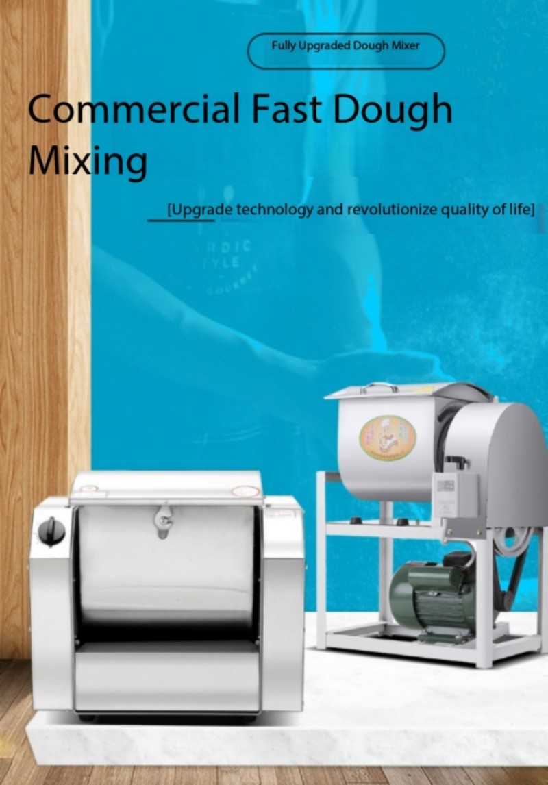 Automatic Kneading Machine Large Horizontal Stainless Steel Flour Mixer