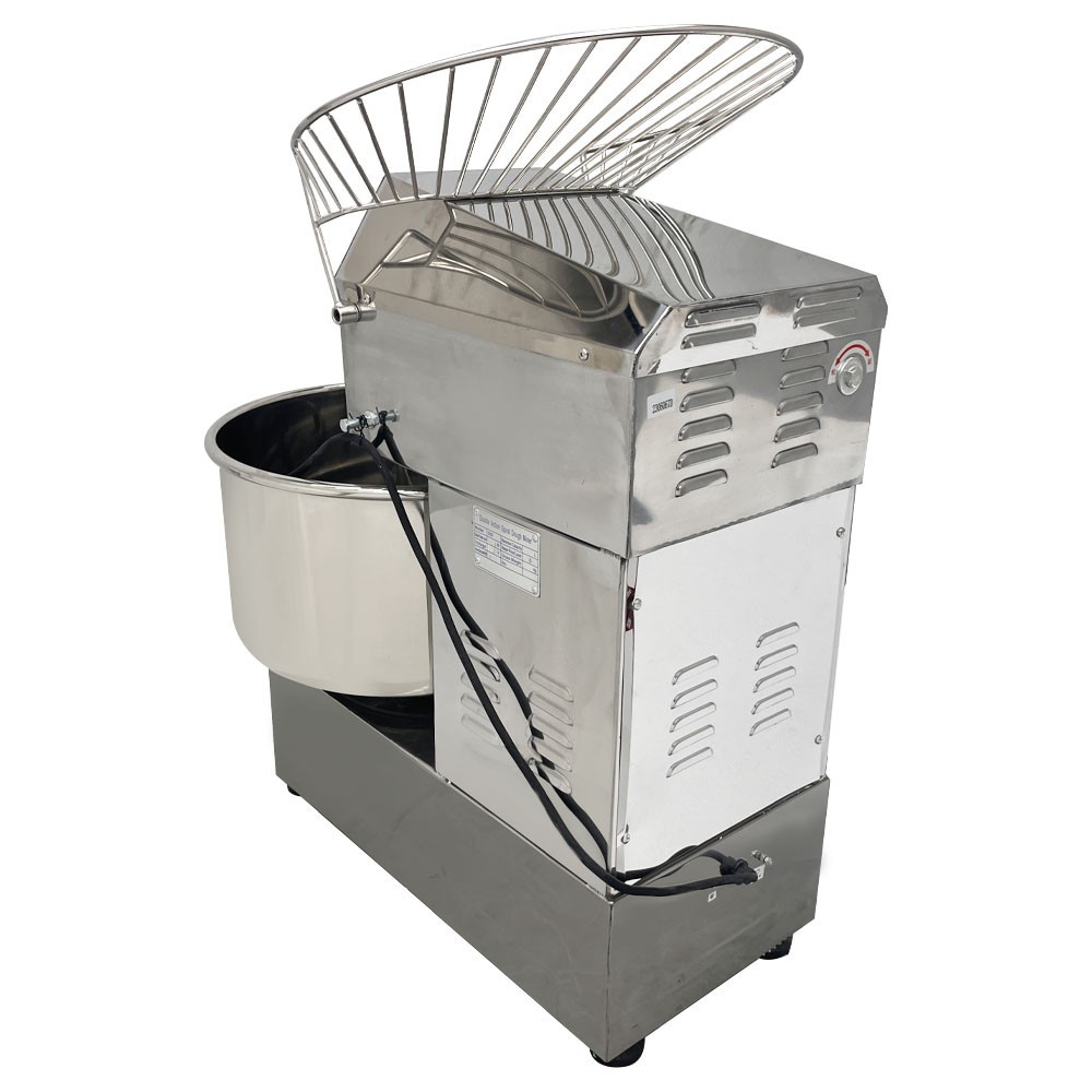 110V 50QT Dual-Speed Stainless Dough Mixer,Safety Lid Lock & Auto Stop Function