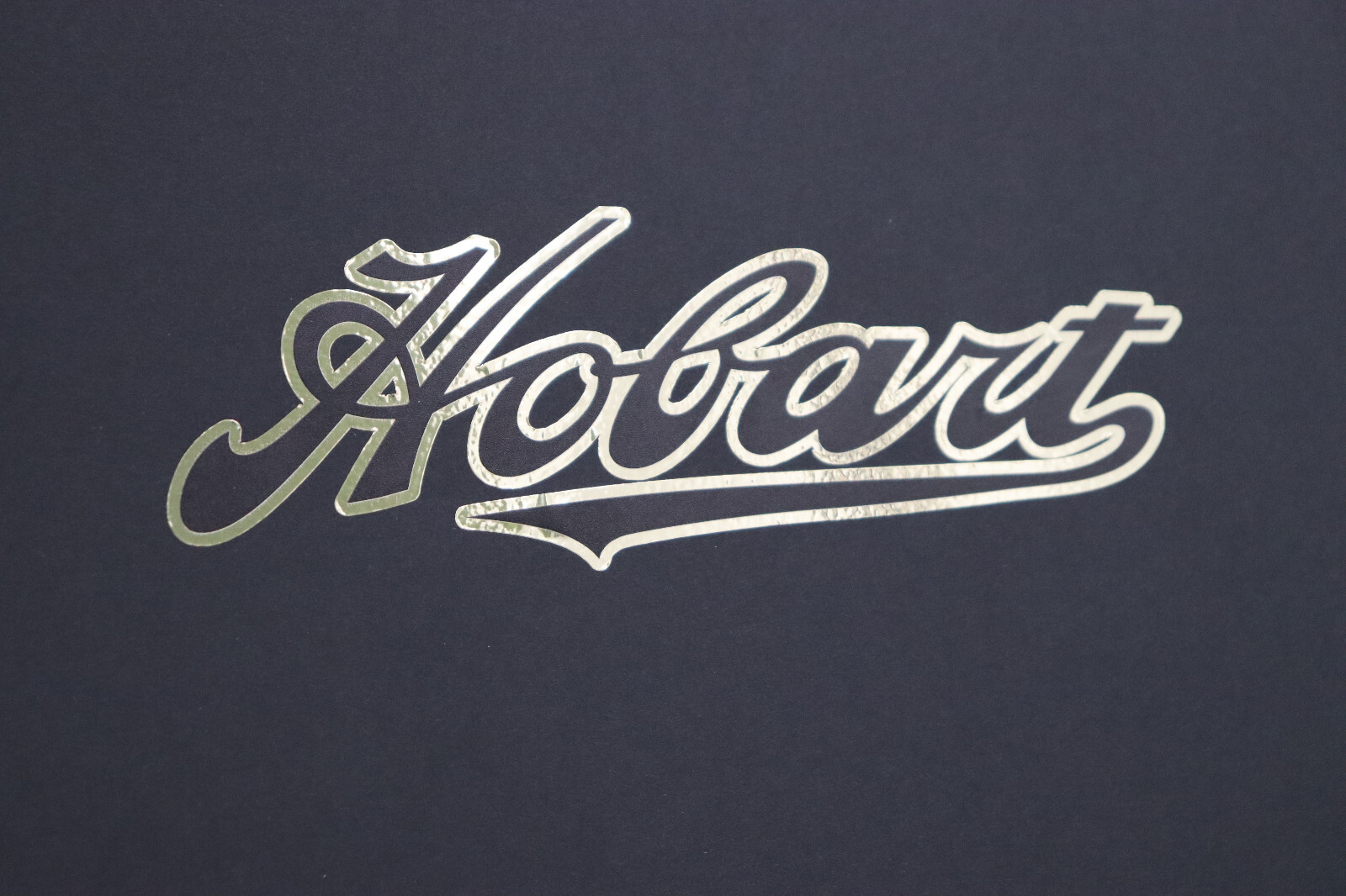 Antique Hobart Decal On GOLD CHROME Film. Vintage Hobart Mixer Decal