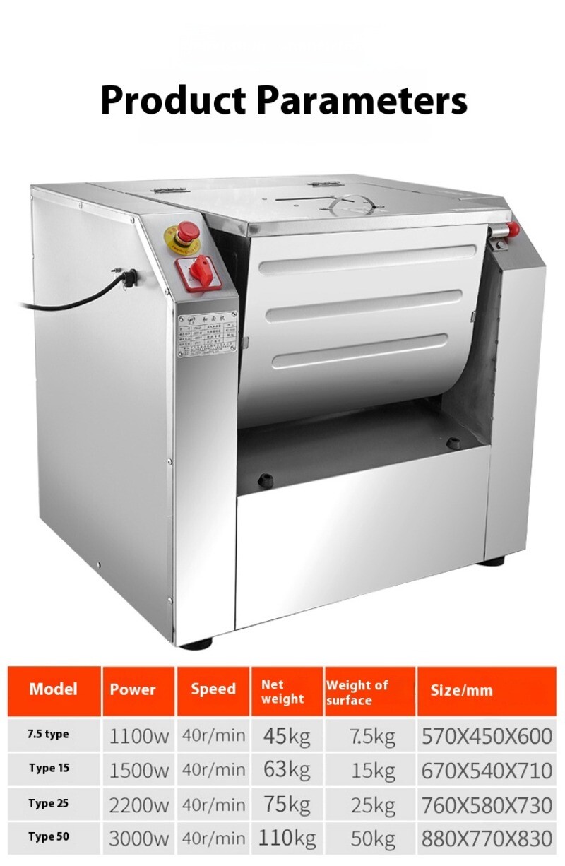 Mixing Machine Commercial 25kg 15 Automatic Kneading Beating Stainless Steel
