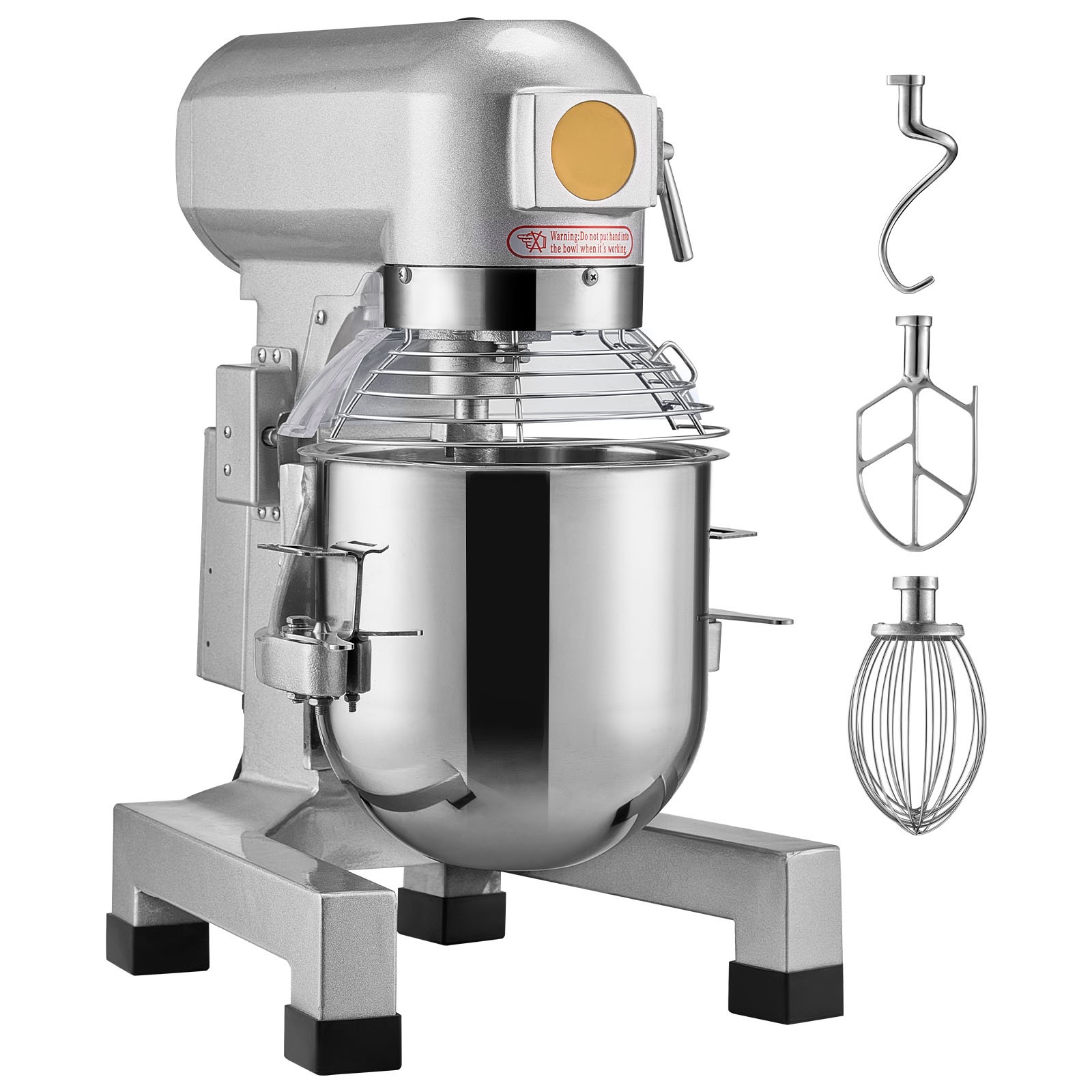 Uimoso 10L Commercial Stand Mixer, 3-Speed 550W Dough Mixer for Restaurants