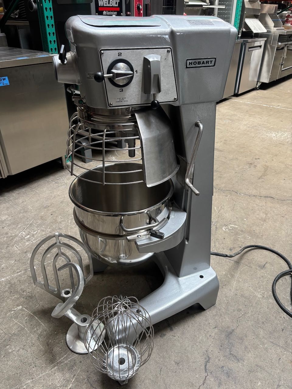 30 Quart Mixer Hobart D-300 208V New Bowl & 3 Attachments Qt Dough OEM USA Guard