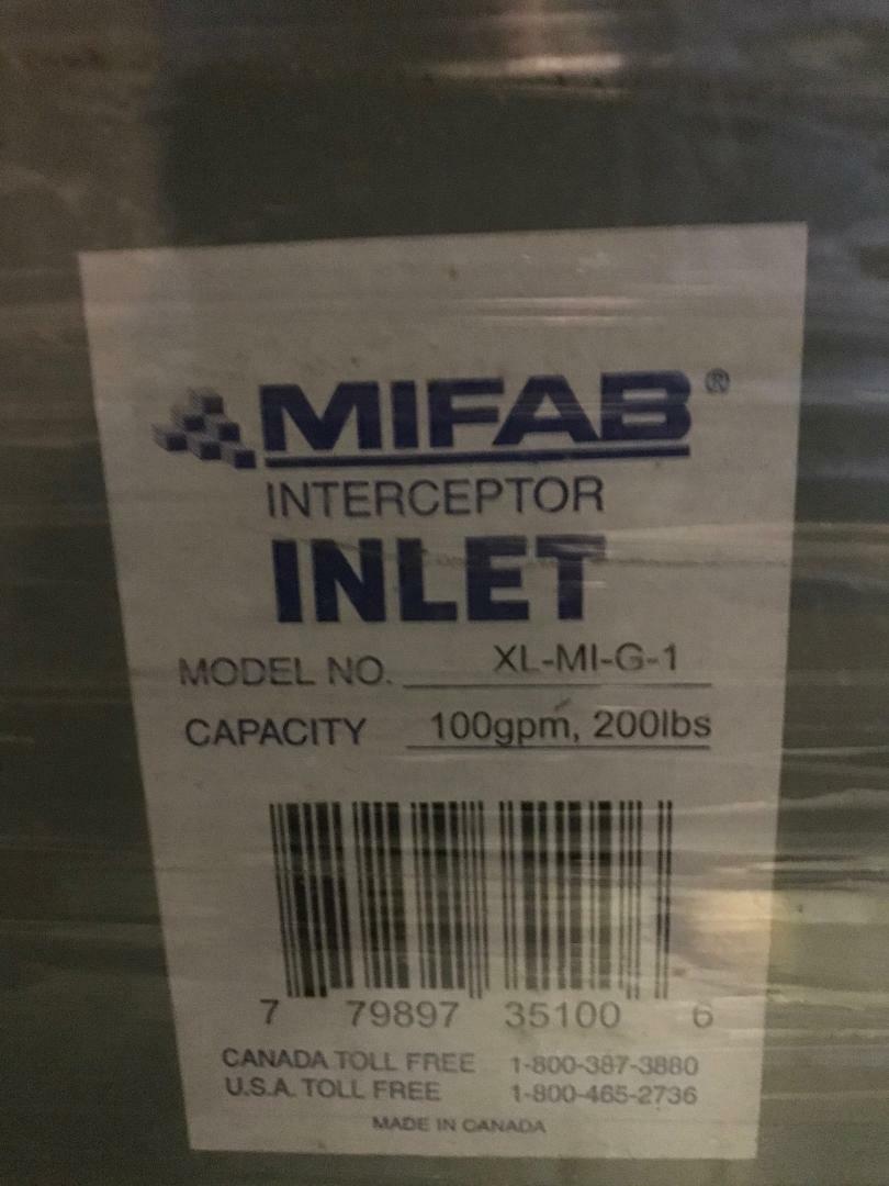 MIFASB XL-MI-G-1 100GPM 200LBS Large Capacity Grease Interceptor 100 GPM 200 lb
