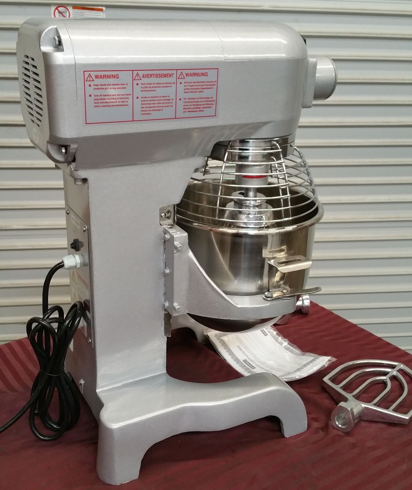 NEW 10 Qt Mixer Uniworld UPM-10E NSF 2538 Cage Guard Bakery Dough Table Bakery
