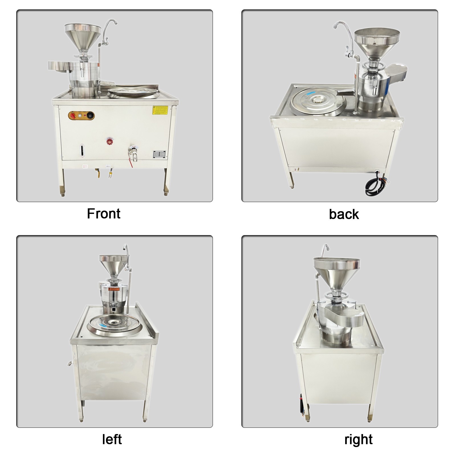 220V 3PH 13.5KW 60L Commercial Stainless Steel Soymilk Machine 86-230℉