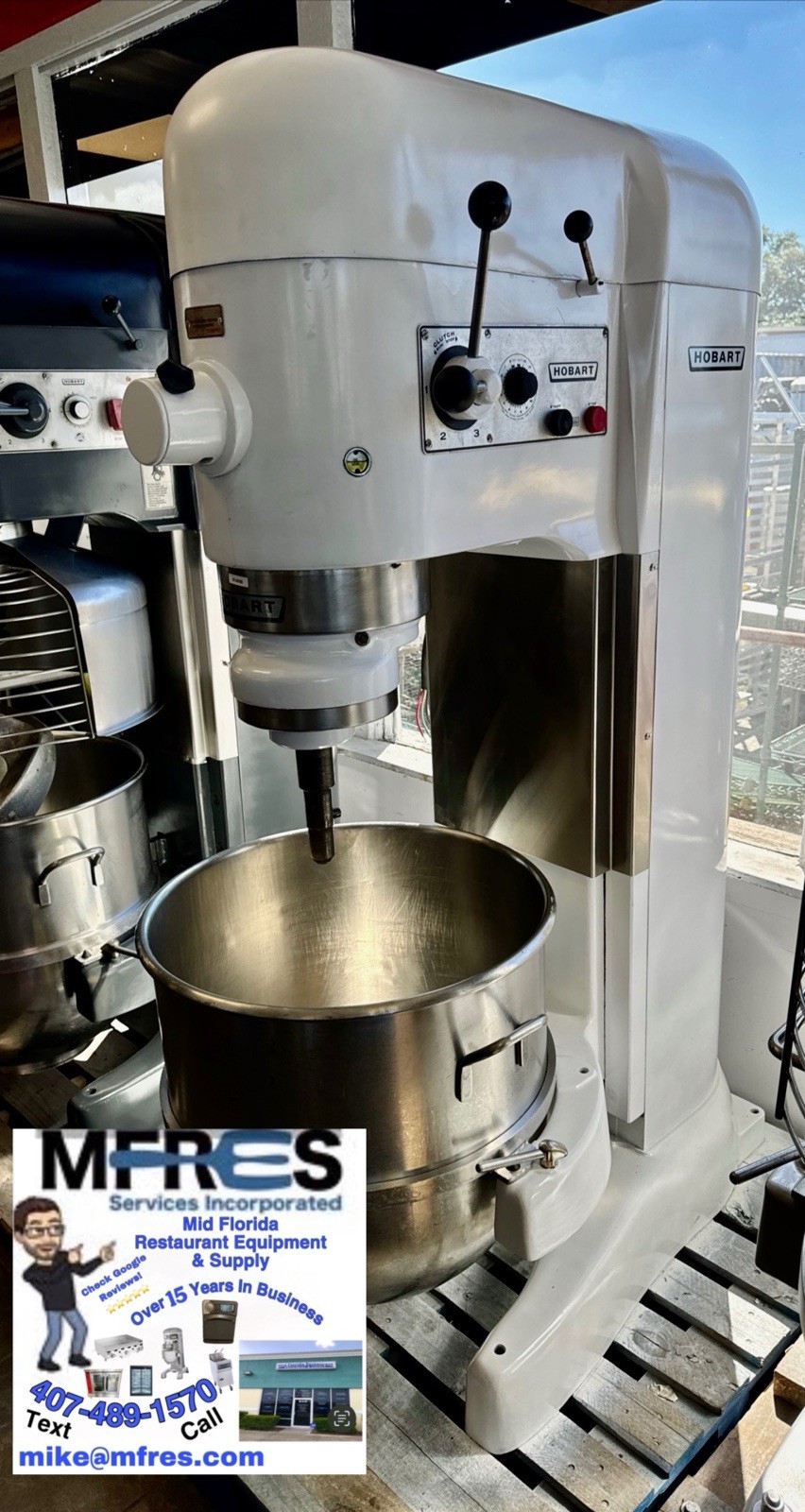 HOBART 140 Qt Mixer V 140 5HP 200V 3 Phase With Bowl Included BEAUTIFUL SHAPE!