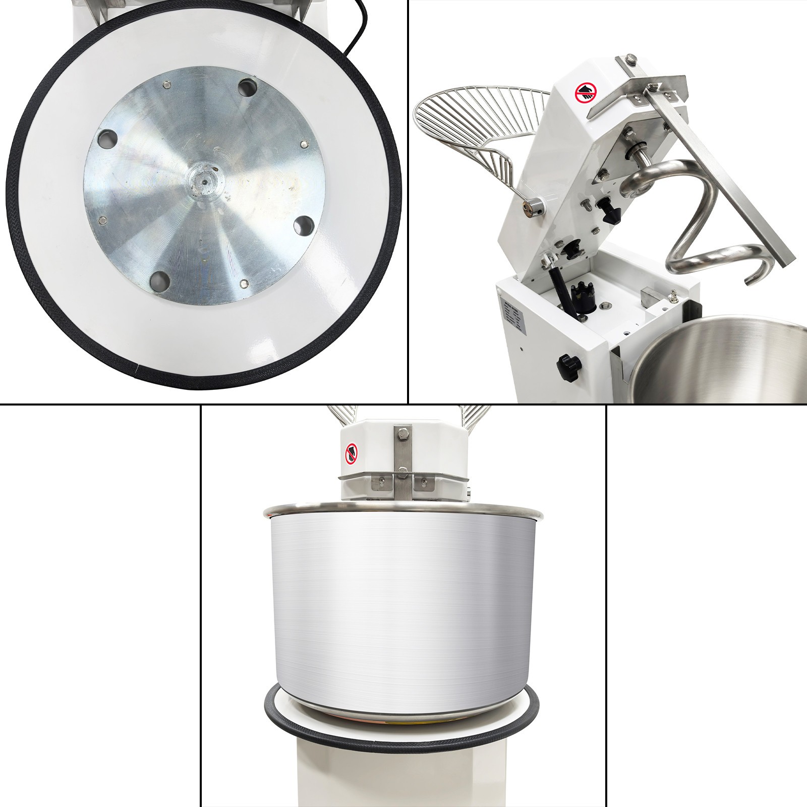 20L Commercial Stand Dough Mixer with Detachable Bowl Double Speed Double Action