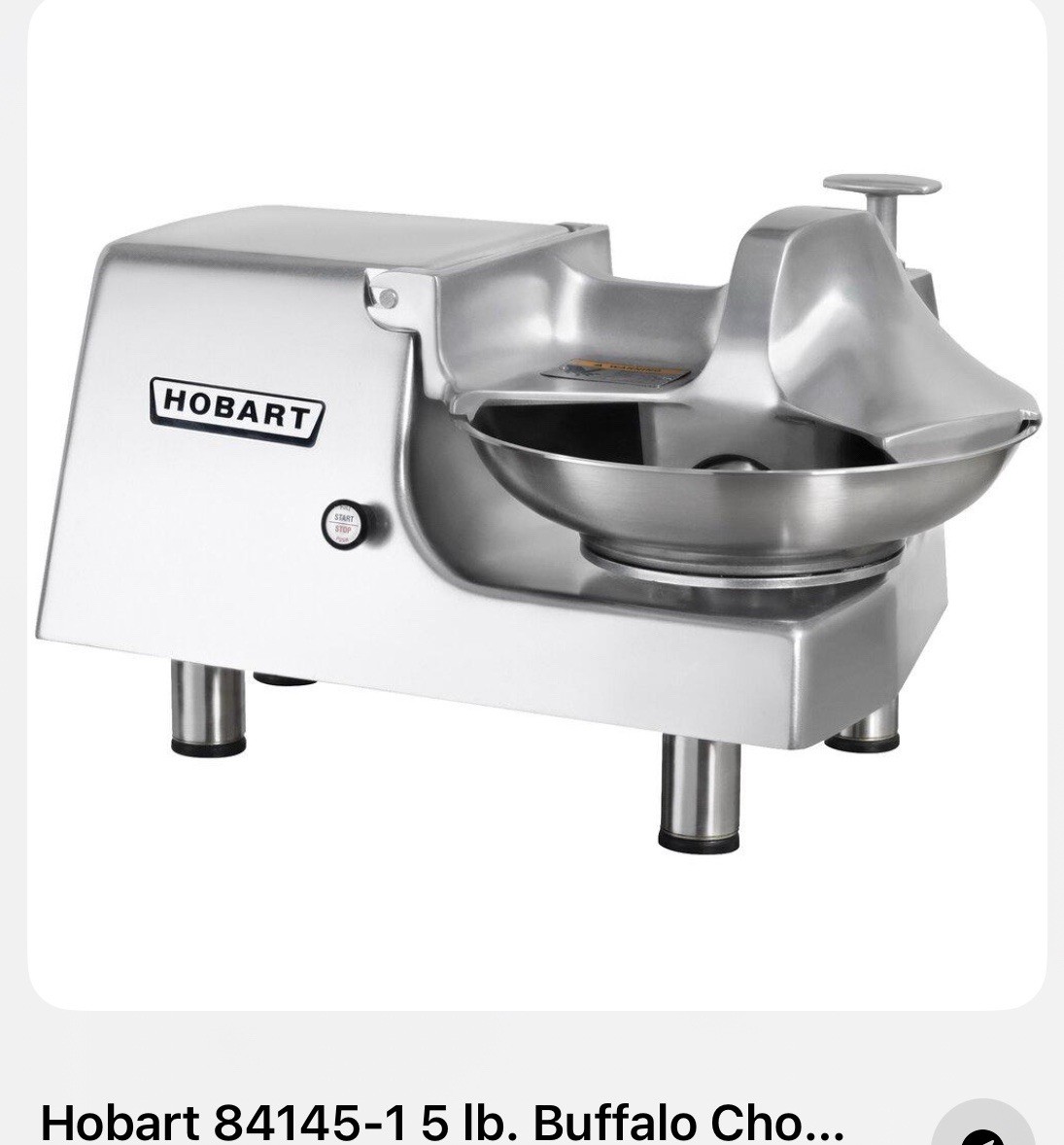 BUFFALO CHOPPER HOBART 84141 with meat grinder 220V 3PH TESTED