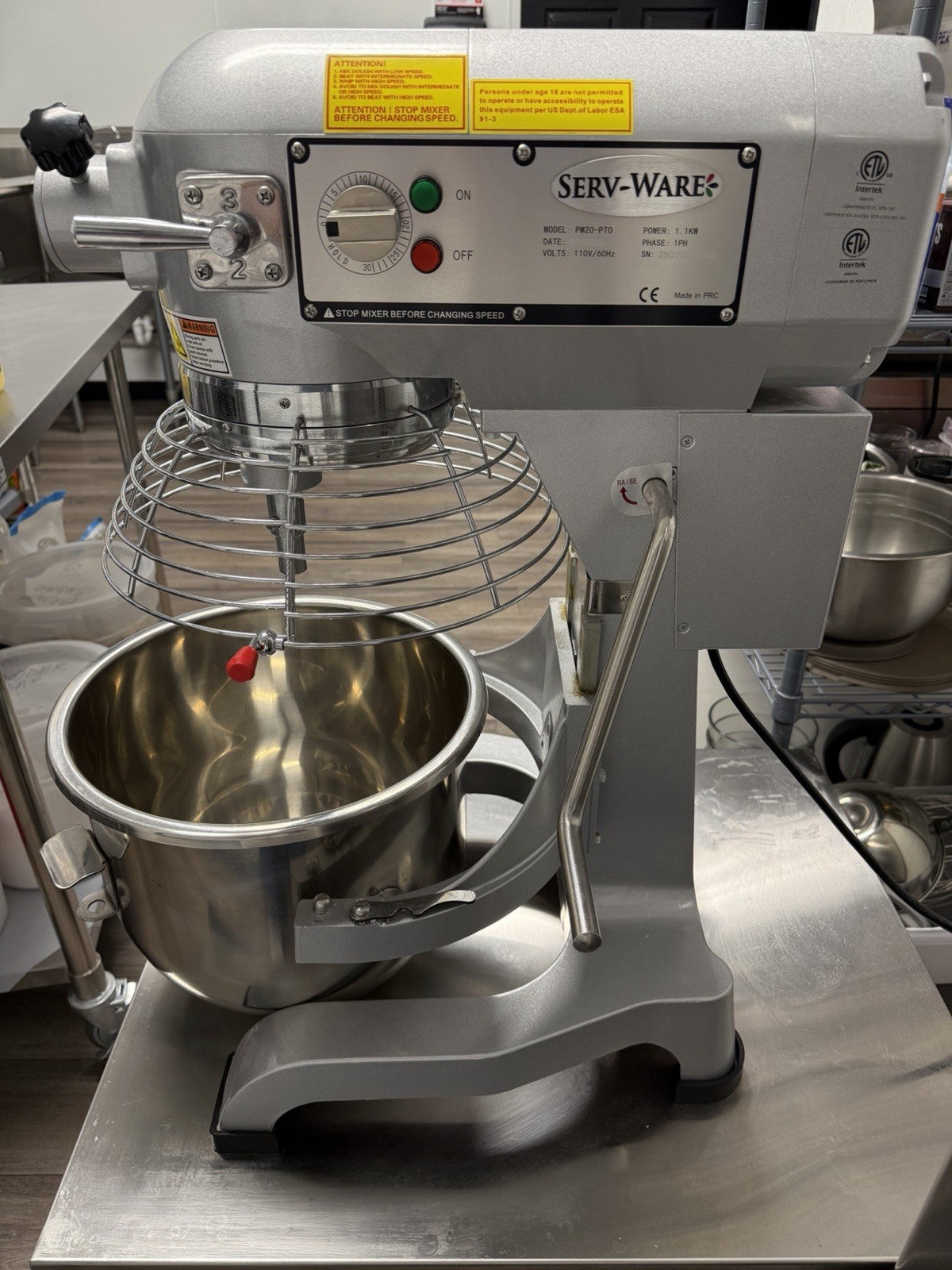 Serv-Ware PM20-PTO Floor Model 20QT Planetary Dough Mixer INCLUDES STAND