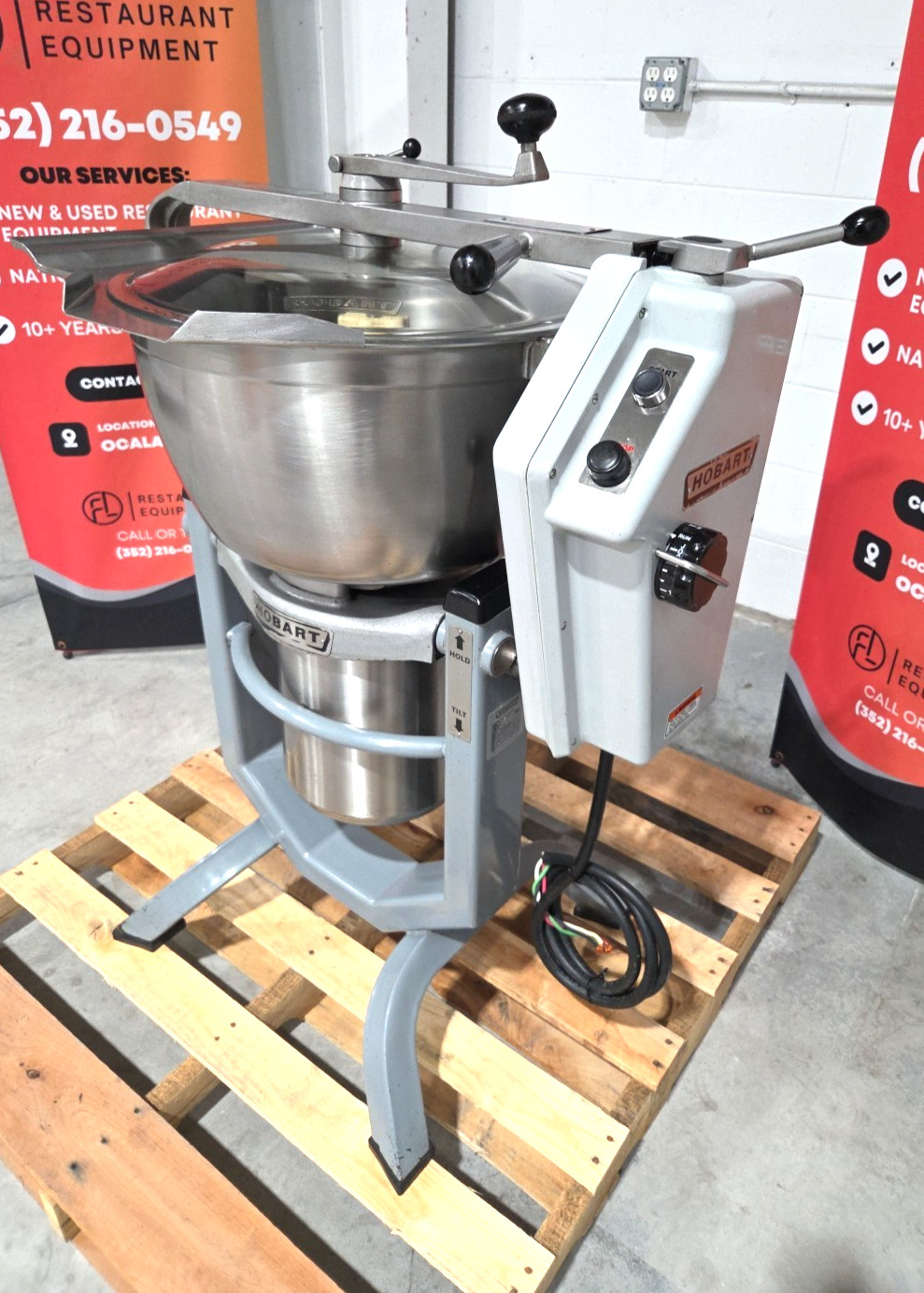 LATE MODEL HOBART HCM 450 45QT VCM w/ Blades, and MORE – 5 HP 200V – Watch Video