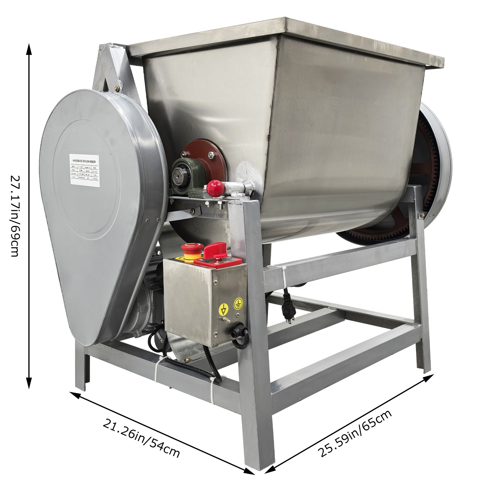 Commercial Dough Mixer Flour Mixer Dough Blender 110V 33lbs Capacity Meat Mixer
