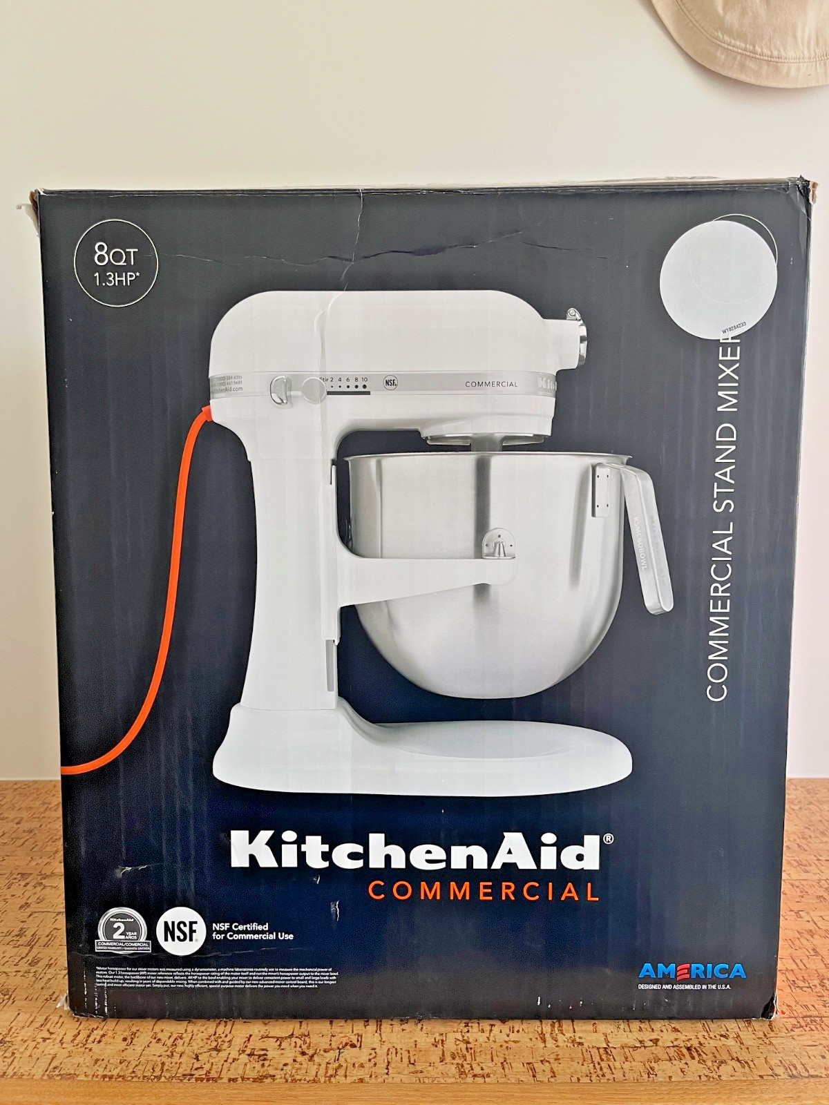 KitchenAid Commercial 8 Qt stand Mixer, barely used, in original packaging