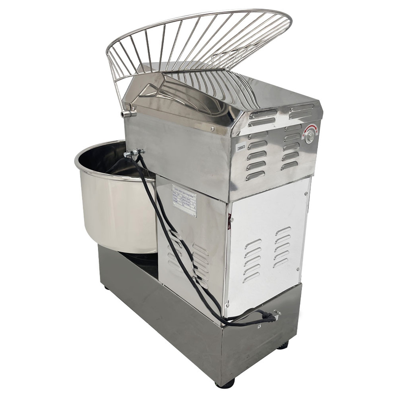 Double Speed Double Action Dough Mixer 50L Spiral Mixer Dough Kneading Machine