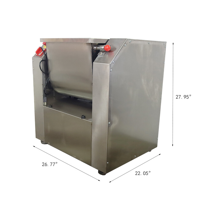33Lbs Commercial Dough Mixer 110V Food Mixer Flour Mixer with90° Tilt Bowl+Knife