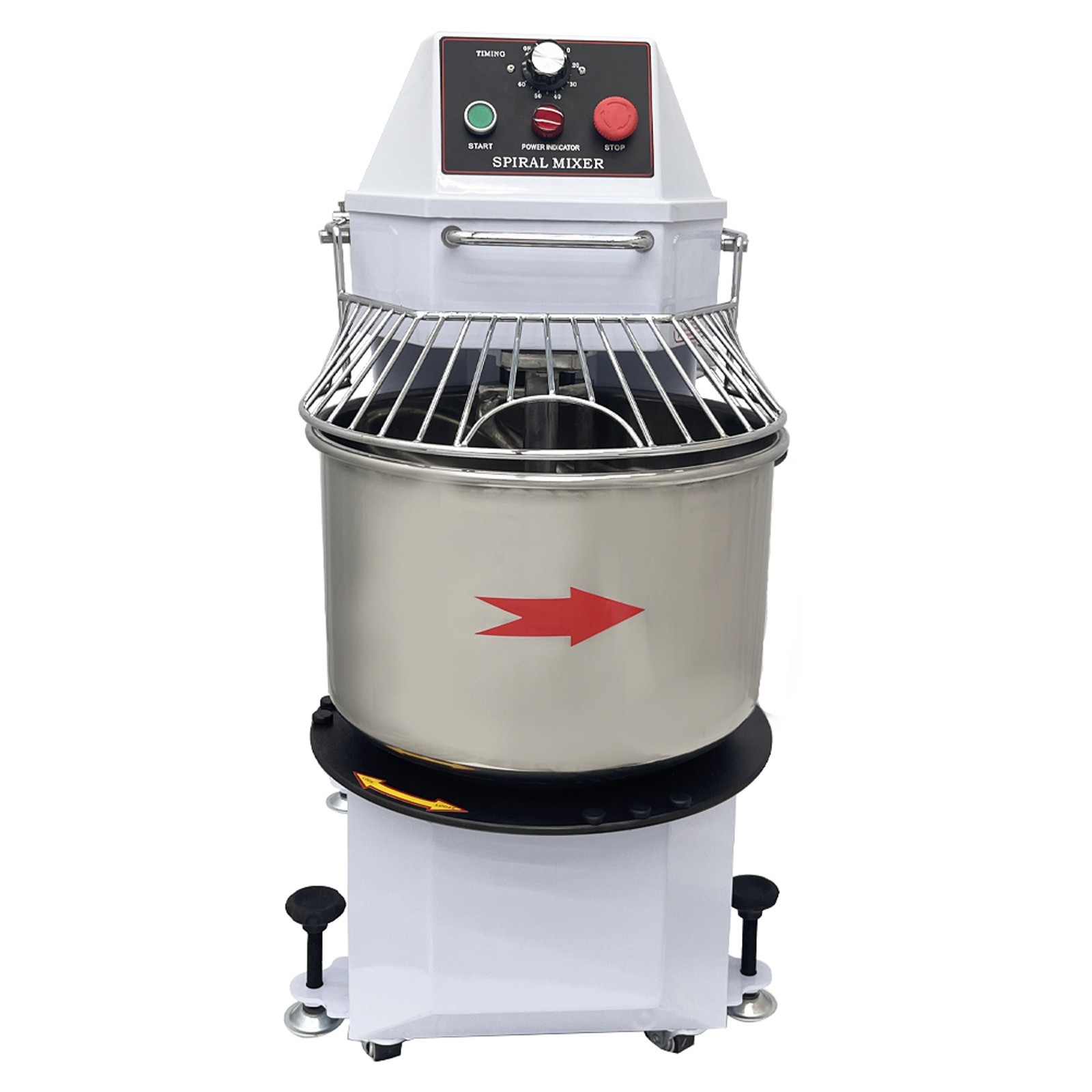 110V 20L Food Mixer Spiral Dough Mixer Flour Mixing Machine w/ Detachable Bucket