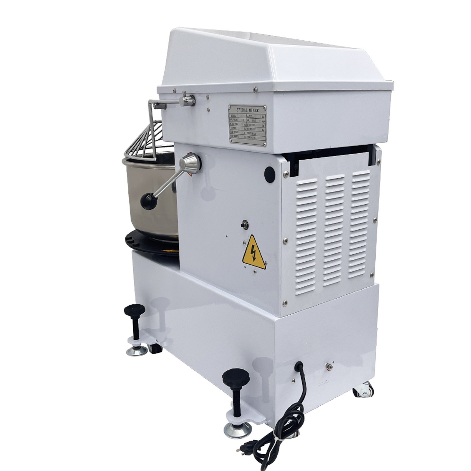110V 20L Food Mixer Spiral Dough Mixer Flour Mixing Machine w/ Detachable Bucket