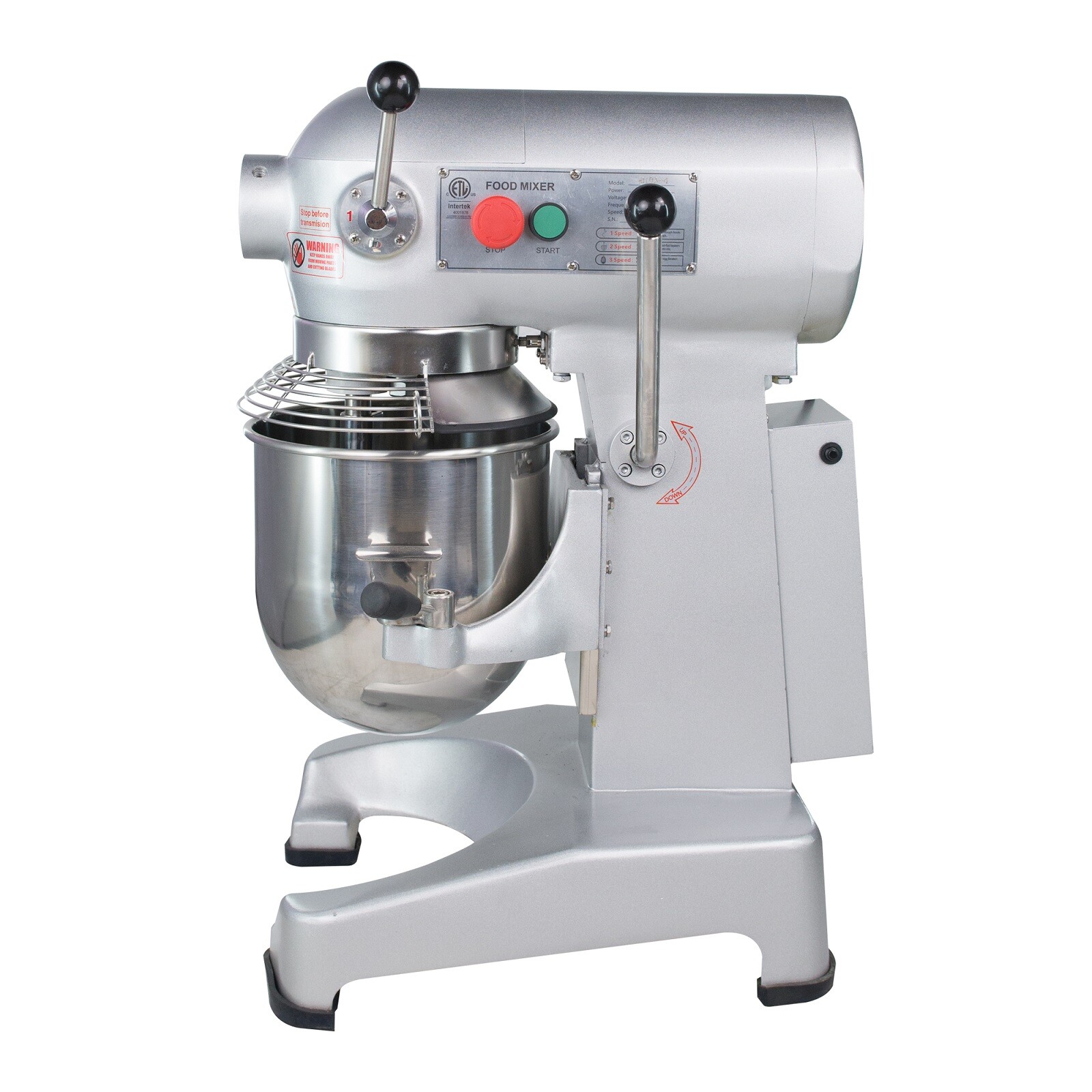 Hakka Commercial Planetary Mixer 10Qt Dough Food Mixer 4 Function Bakery 400W