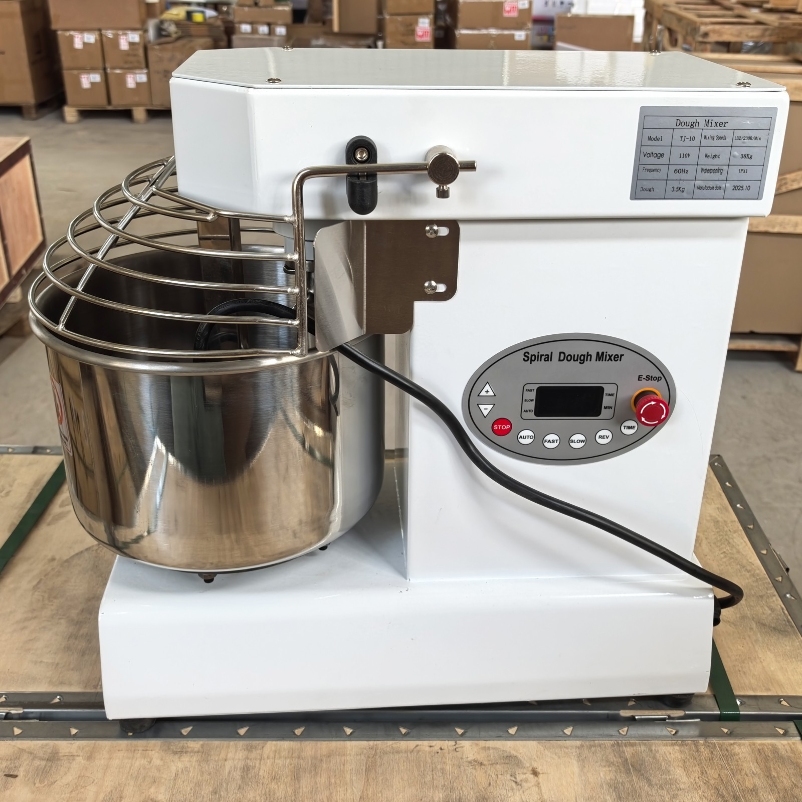 Commercial 10L Dual Speed Dual Action Dough Mixer 110V Restaurant & Food Service