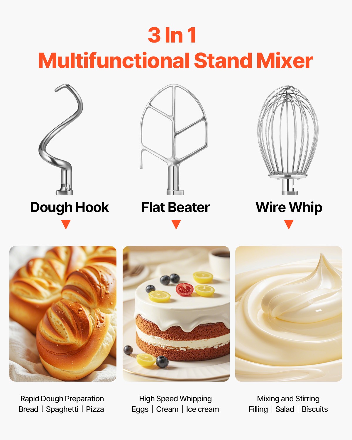 Brand New 30Qt Commercial Heavy Duty Steel 3-Speed Stand Food/Dough Mixer