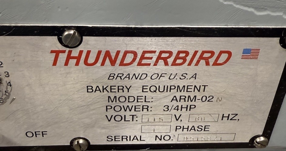 THUNDERBIRD ARM-02 20-QUART HEAVY DUTY MIXER. WITH BOWI, BEATER & DOUGH HOOK