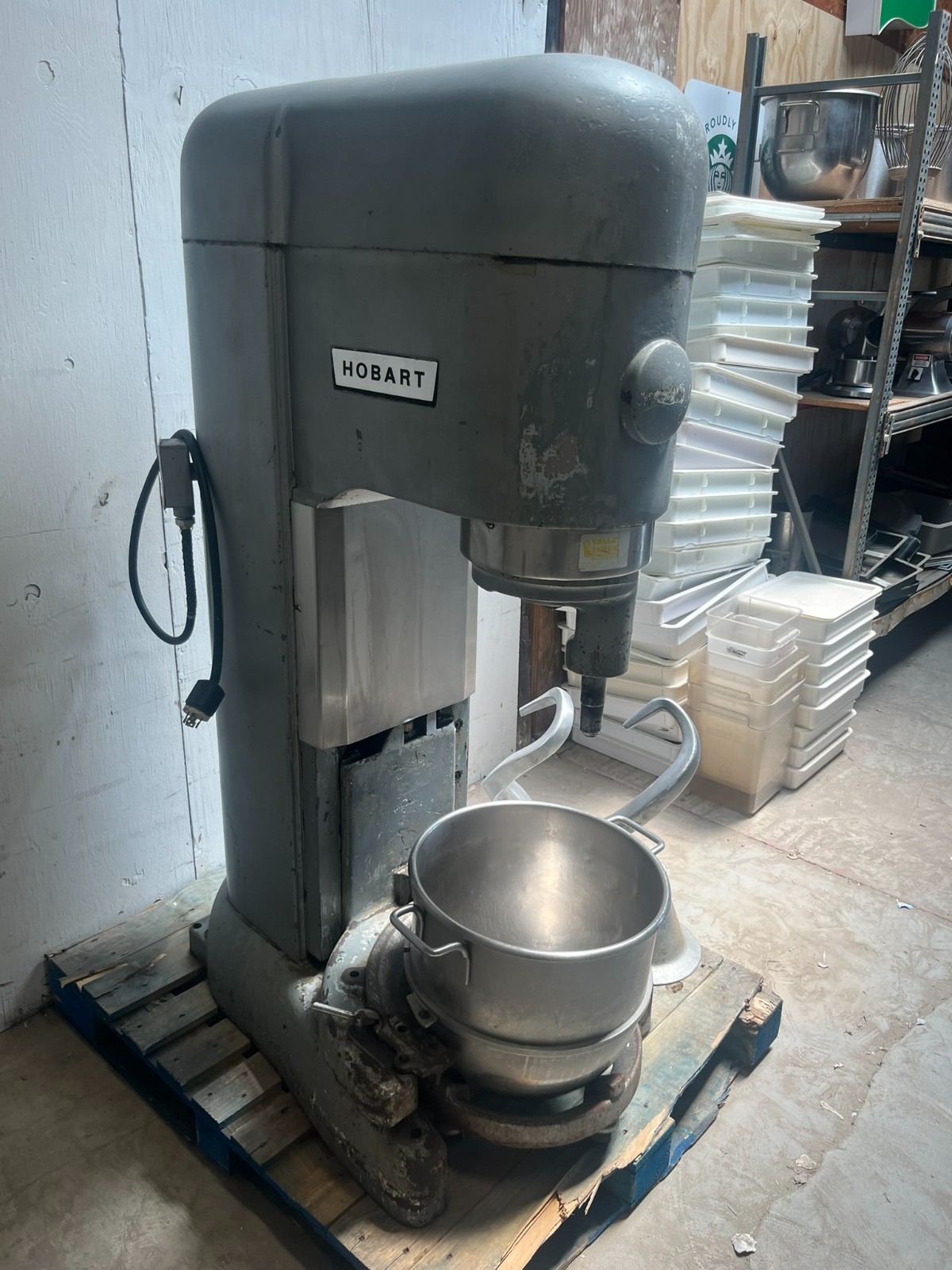 Hobart M-802 Mixer with Reducer 40 Quart Bowl and Attachments