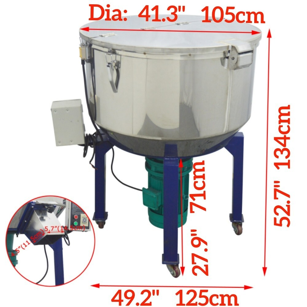 220V 7.5KW 3PH Plastic Particle Mixing Machine Plastic Pellet Mixer Color Mixer