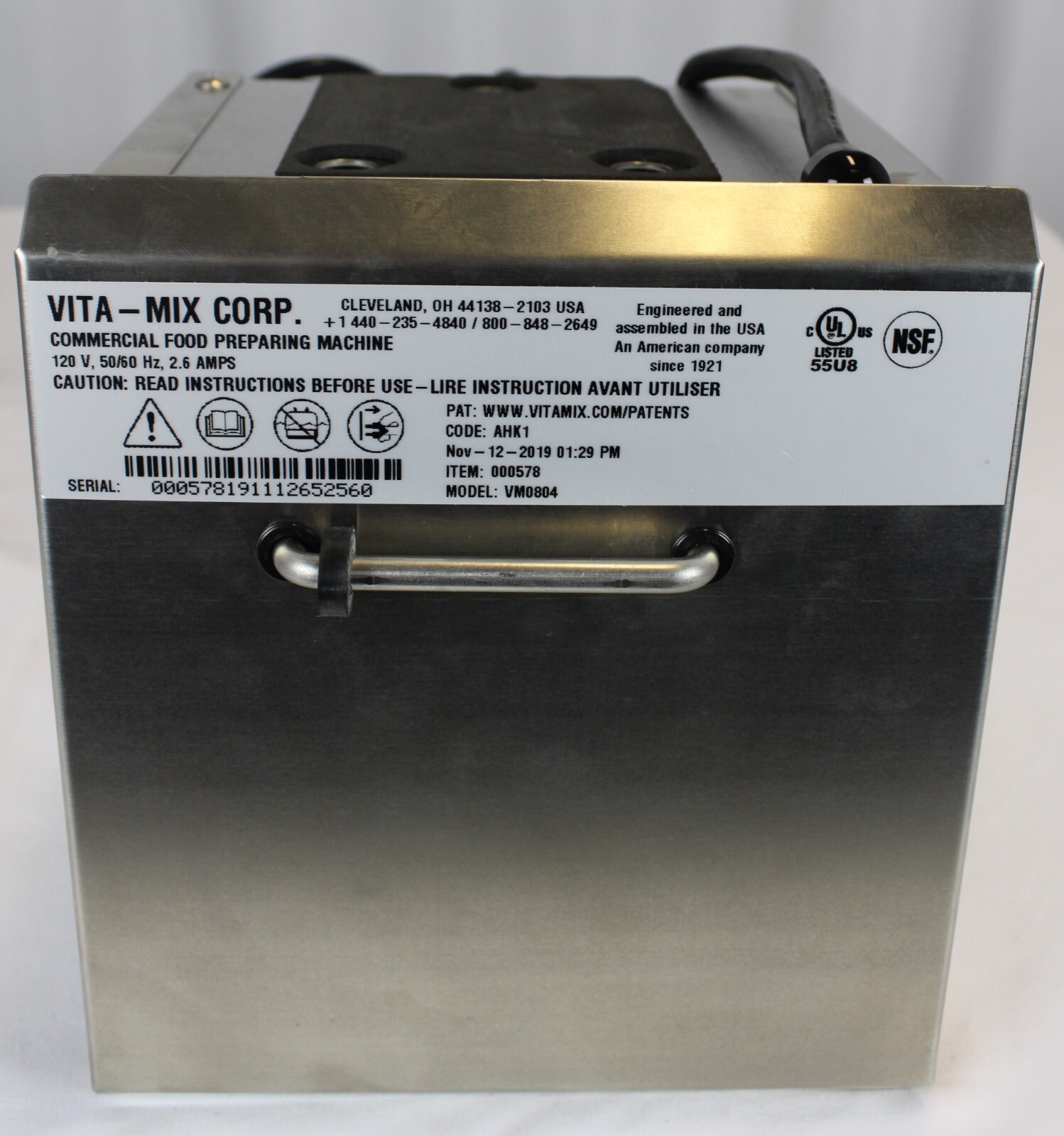 Open Box Vitamix 578 Wall Mount Mix’n Machine