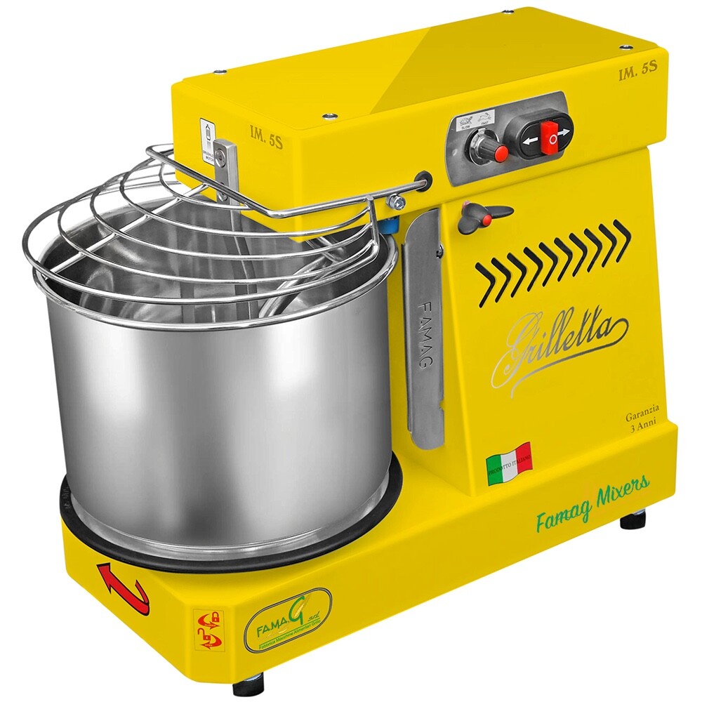 Famag Spiral Mixer IM5 (5KG) Removable Bowl 10 Speed (HH) Bonus Cover – Yellow