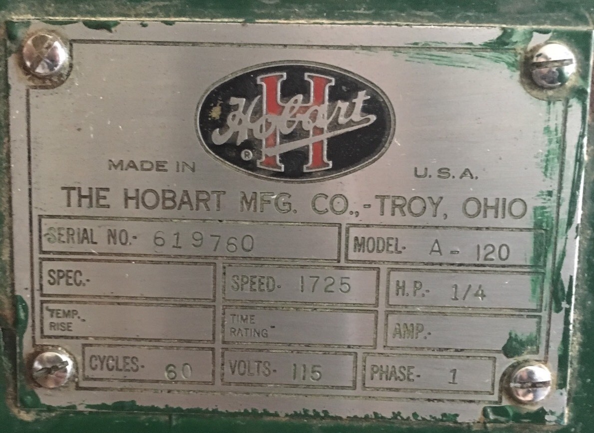 Hobart A120 Mixer 3 With Meat Grinder & Multiple Accessories