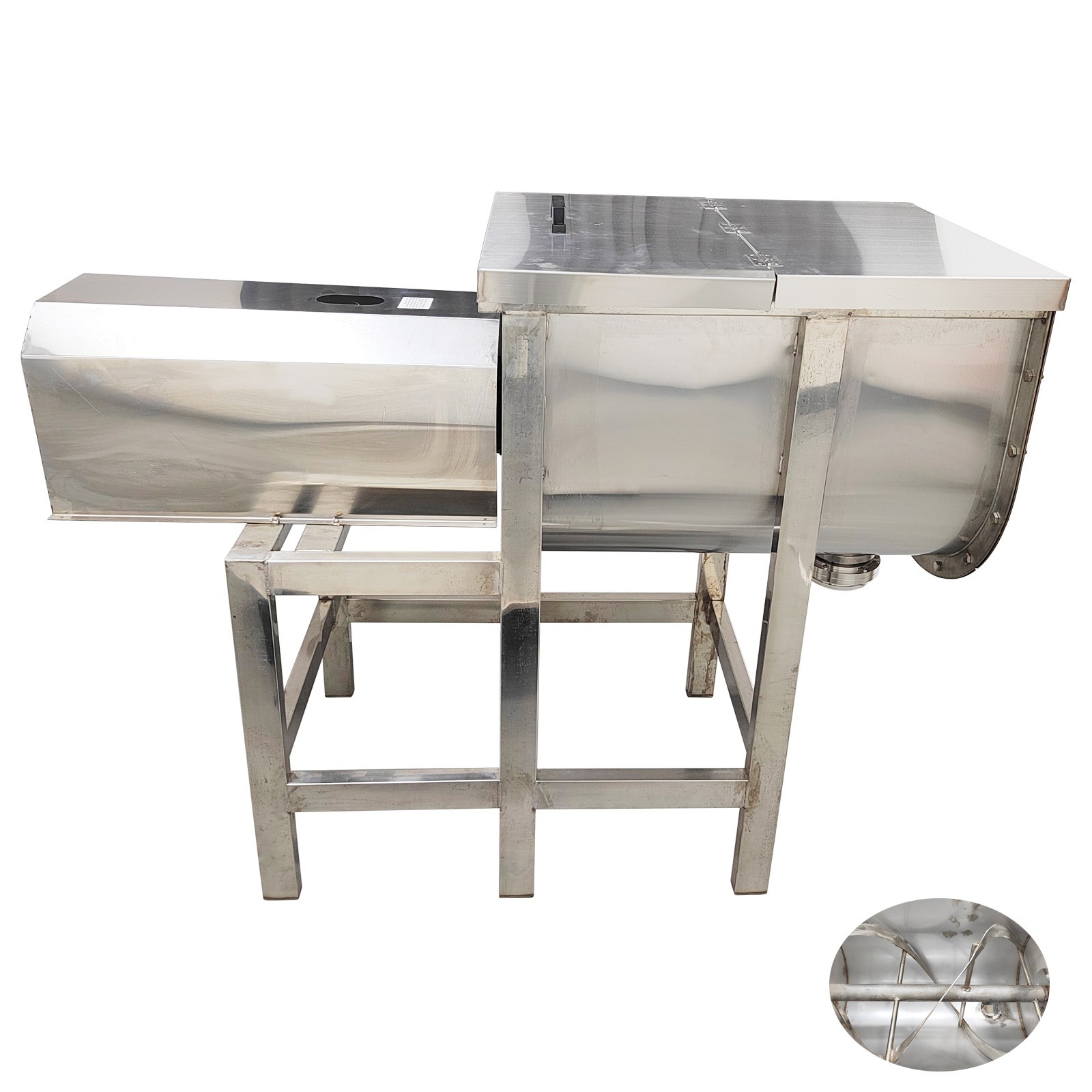 220V Stainless Dry&Wet Horizontal Mixer 100KG Capacity Industrial Mixing Machine
