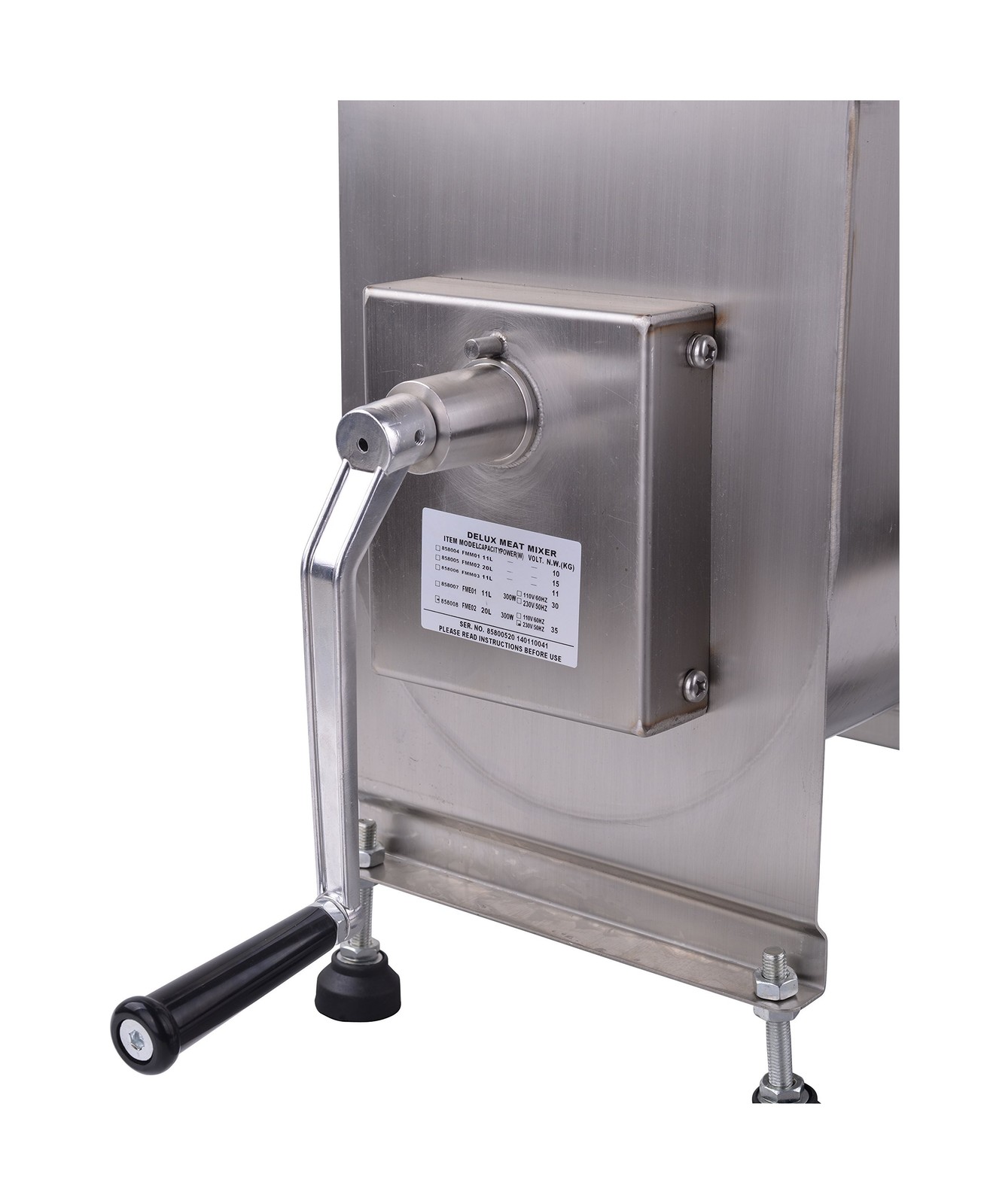 Hakka 15lb/7.5L Manual Meat Mixer, Stainless Steel 10L Fixed Tank Meat Mixer …