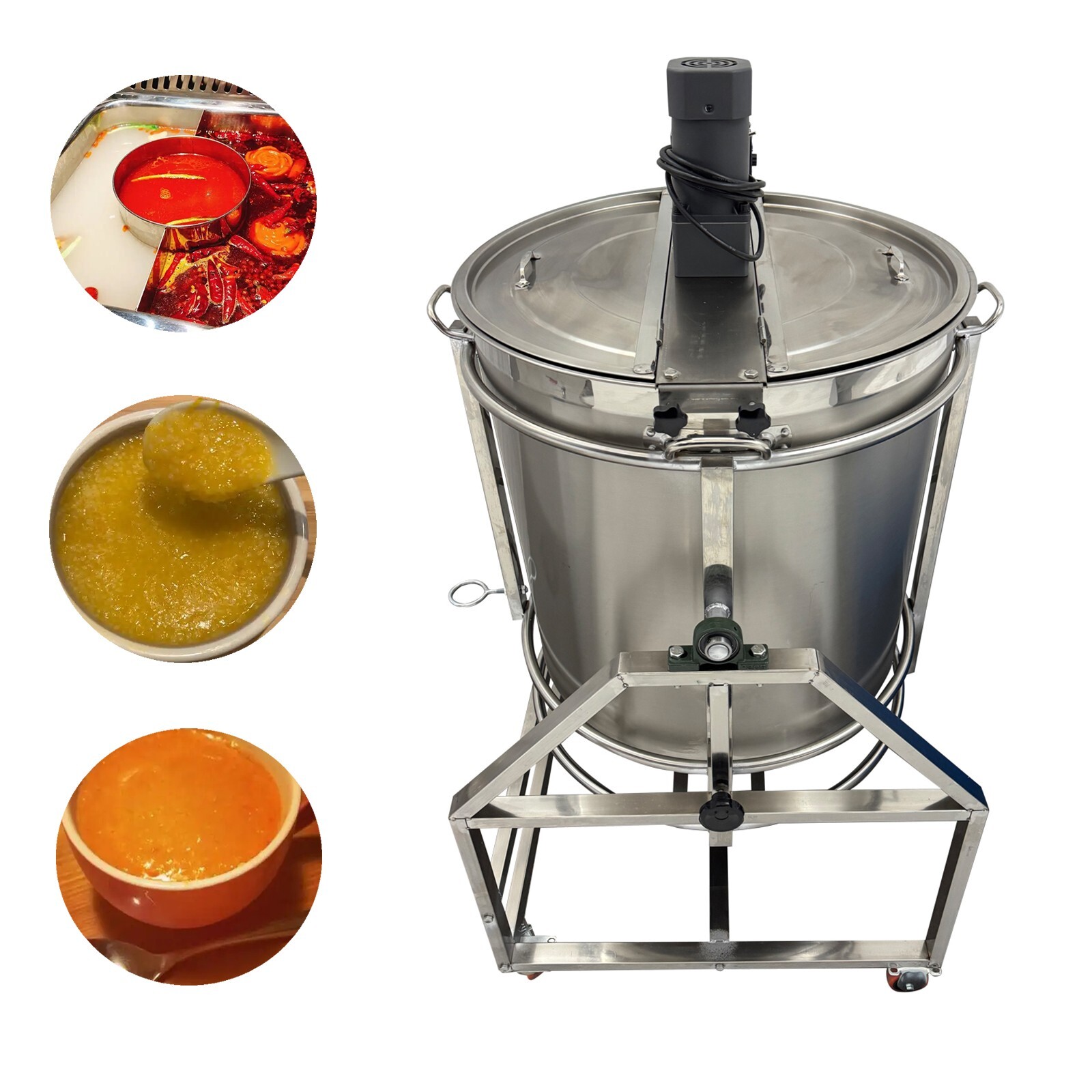 110V Stainless Steel Chafing Dish Bottom Material Electric Heating Stirrer Pot