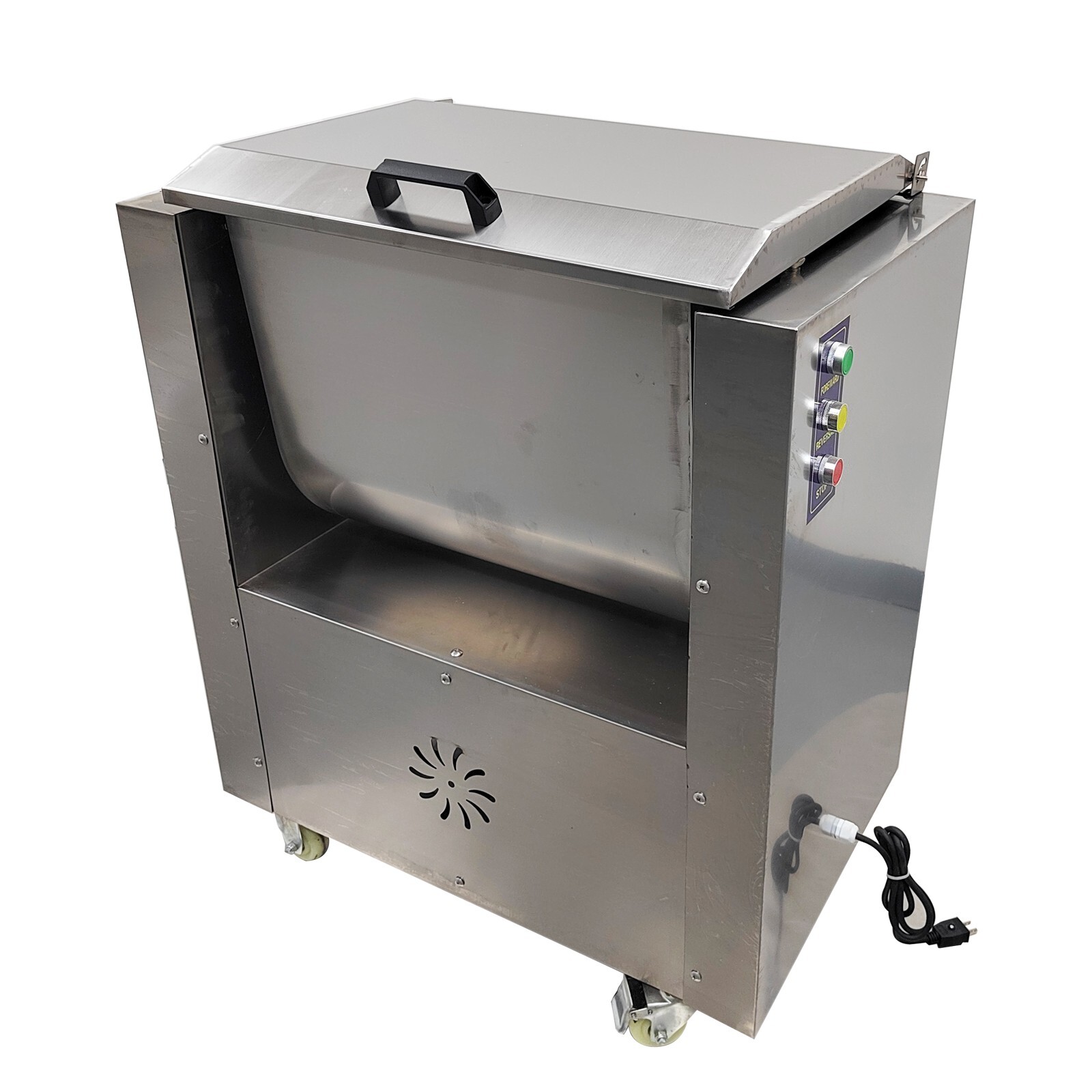 Electric Meat Mixer Sausage Food Blender Tilting Hopper 110V 15.6gal 60L 1.5Kw