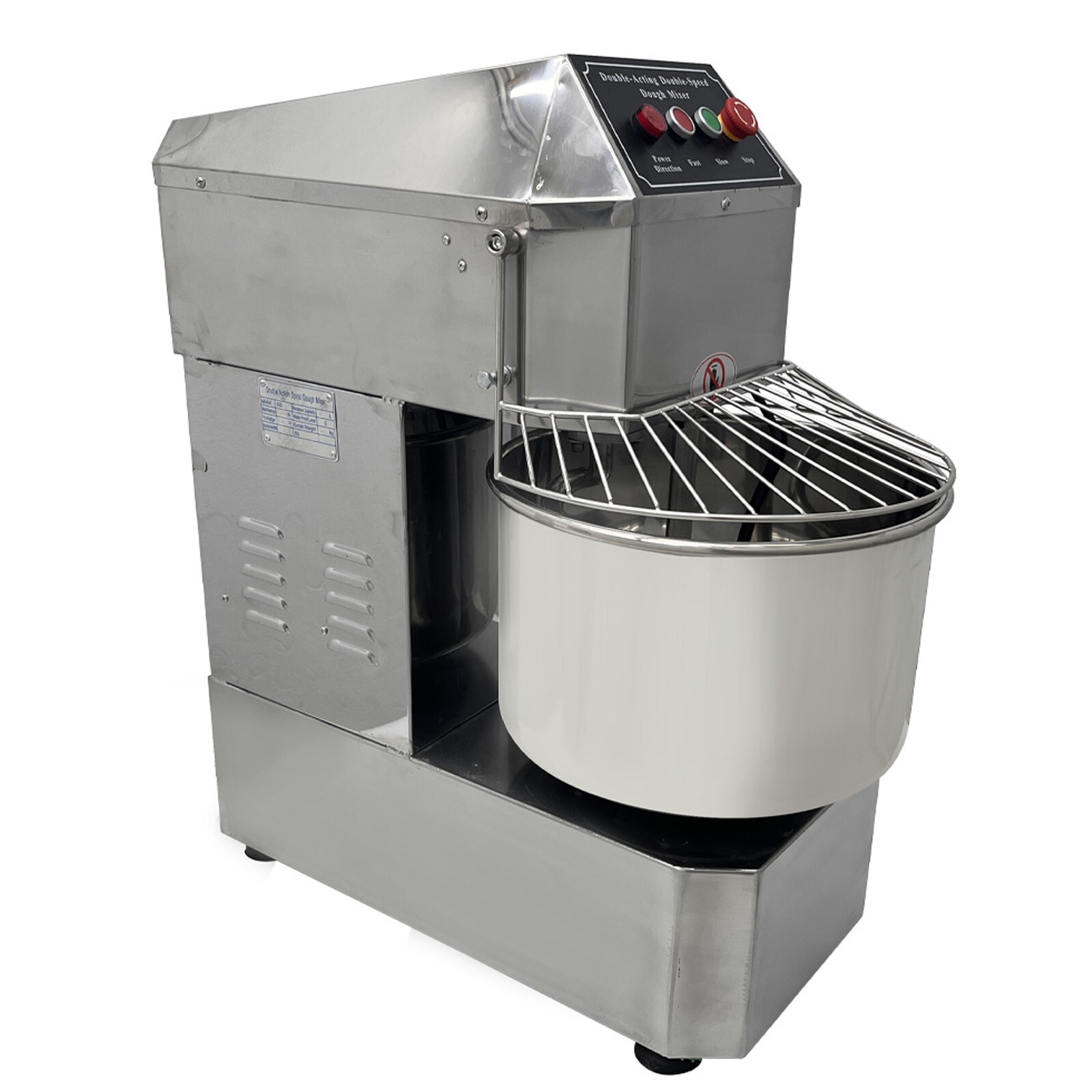 110V 30L Commercial Dough Mixer Food Preparation Double Speed Spiral Dough Mixer