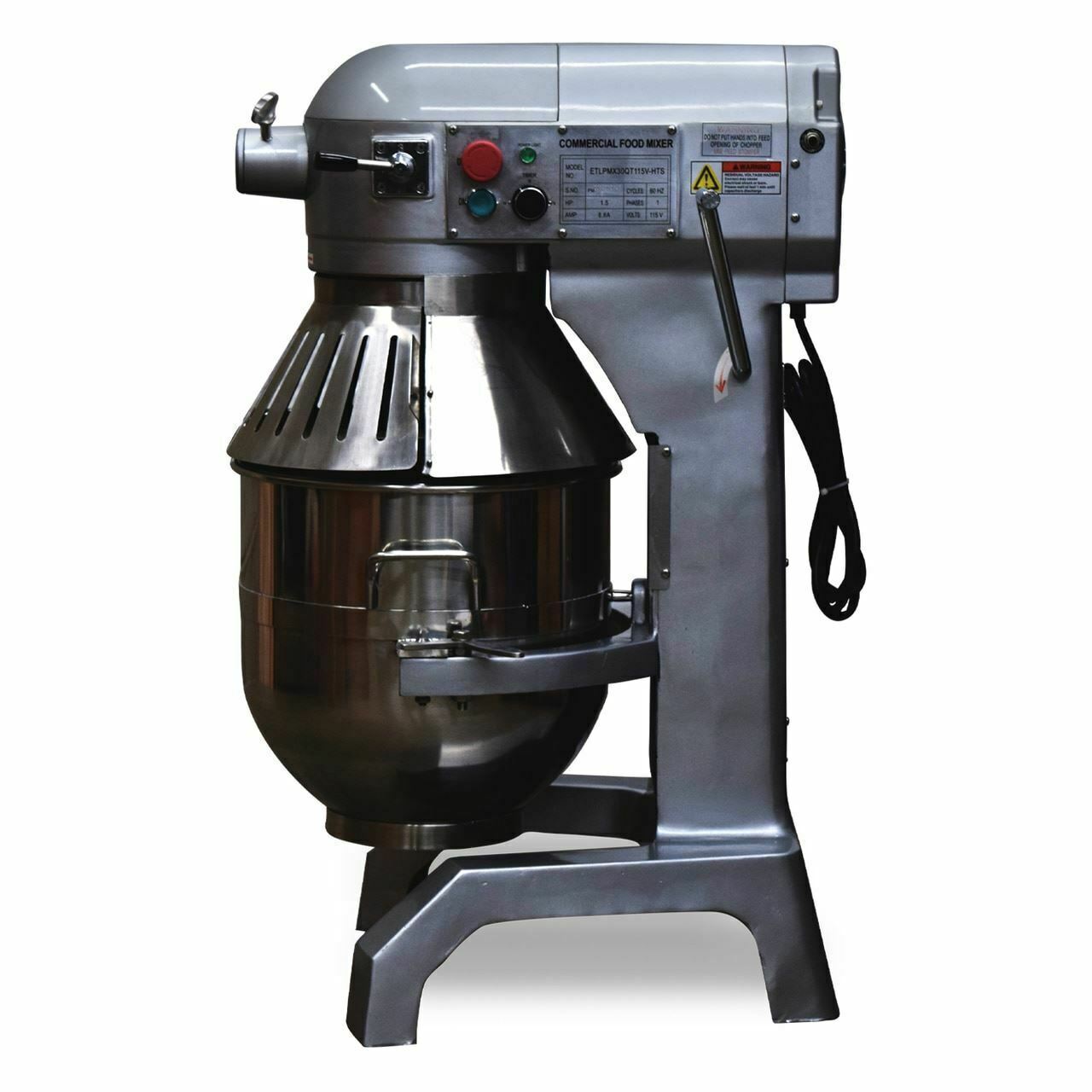 3 Speed 30Qt Commercial Dough Food Mixer Gear Driven Pizza Bakery 1200W FREESHIP