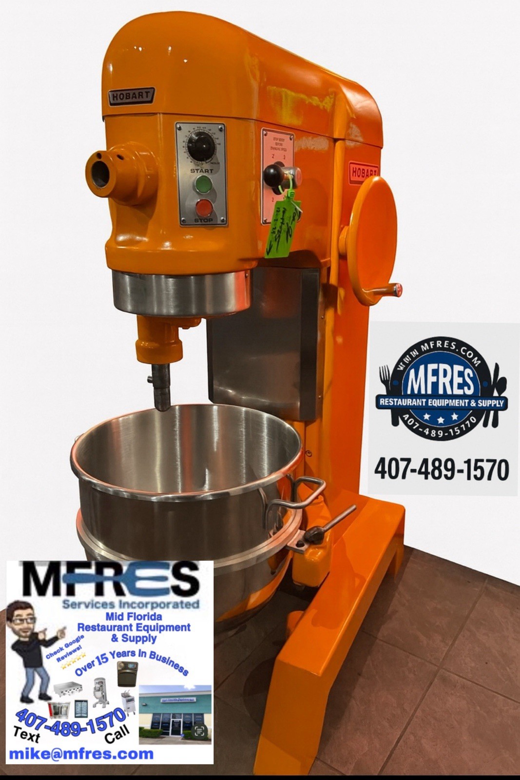 HOBART H600 60 Qt Mixer 1 HP 230V 1 Phase With Bowl & Hook BEAUTIFUL!