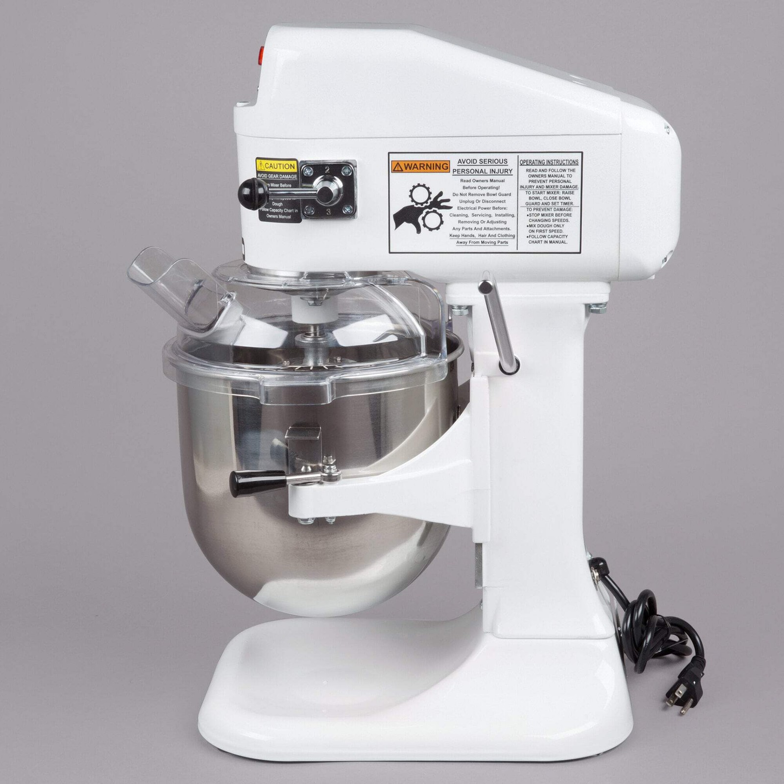 Globe 8 Qt. Bowl Lift Countertop Mixer with Guard & Standard Accessories, 1/4 hp