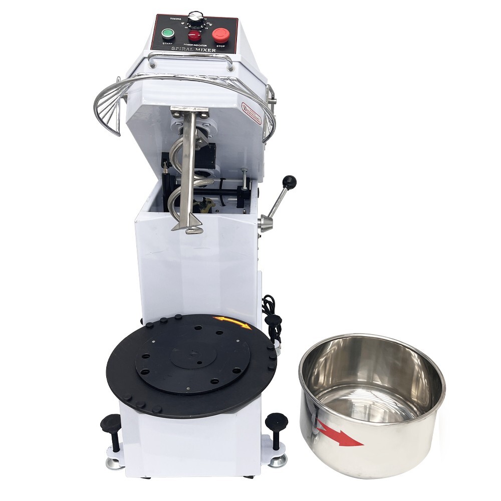 110V 20L Food Mixer Machine Dual Rotating Dough Kneader Spiral Mixer156RPM