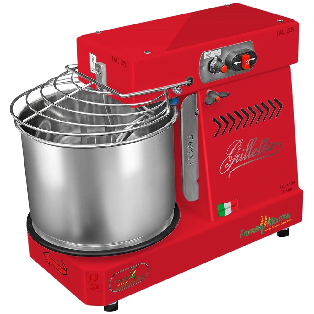Famag Spiral Mixer IM5 (5KG) Removable Bowl 10 Speed (HH) Bonus Cover + RED