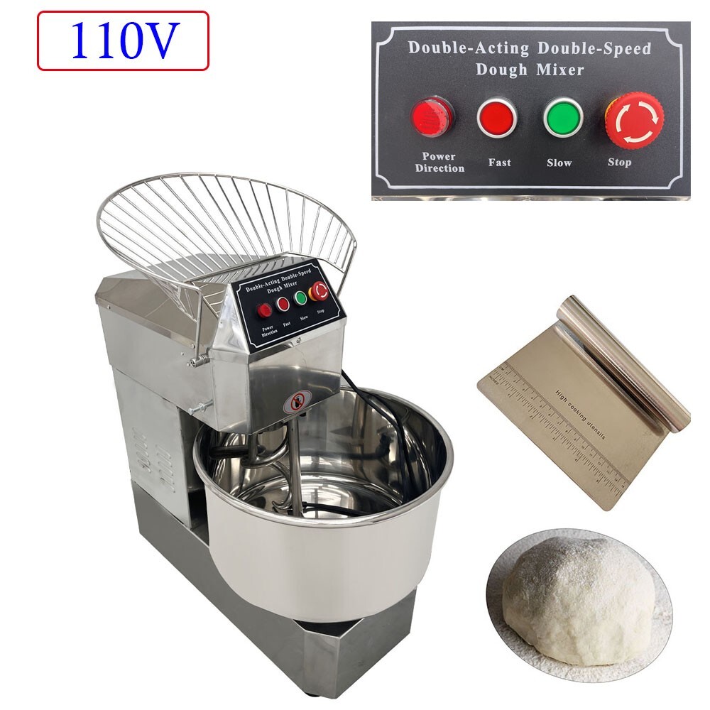110V 40L Dough Mixer Double Action Double Speed Stand Flour Mixing Machine 1100W