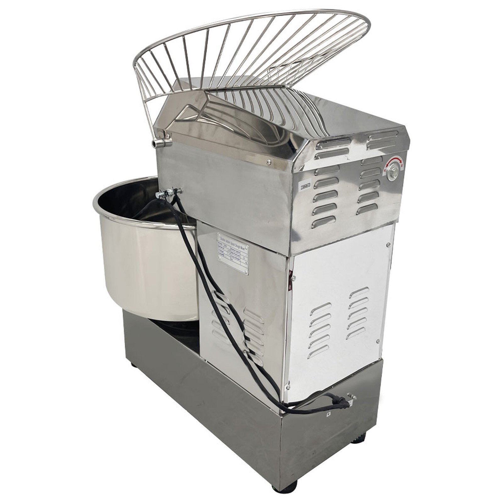 110V 50L Double Speed Dough Mixer Commercial Spiral Mixer Dough Kneading Machine
