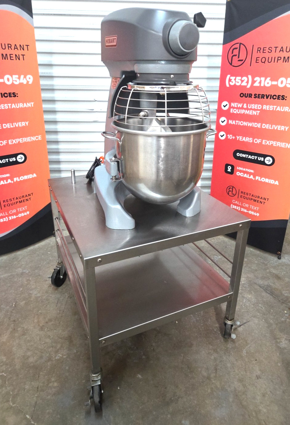 NEW HOBART 20QT HL200 Mixer W/ Bowl, Hook, Paddle, Whip, Table – WATCH VIDEO!