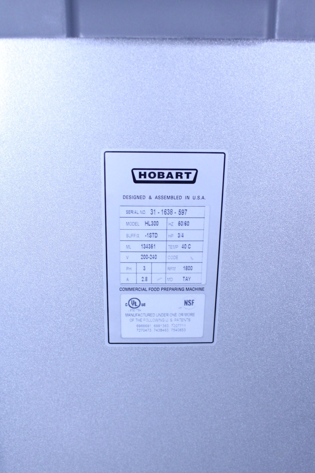 *Ding & Dent* Hobart HL300-1STD 30-Quart All Purpose Legacy Floor Mixer